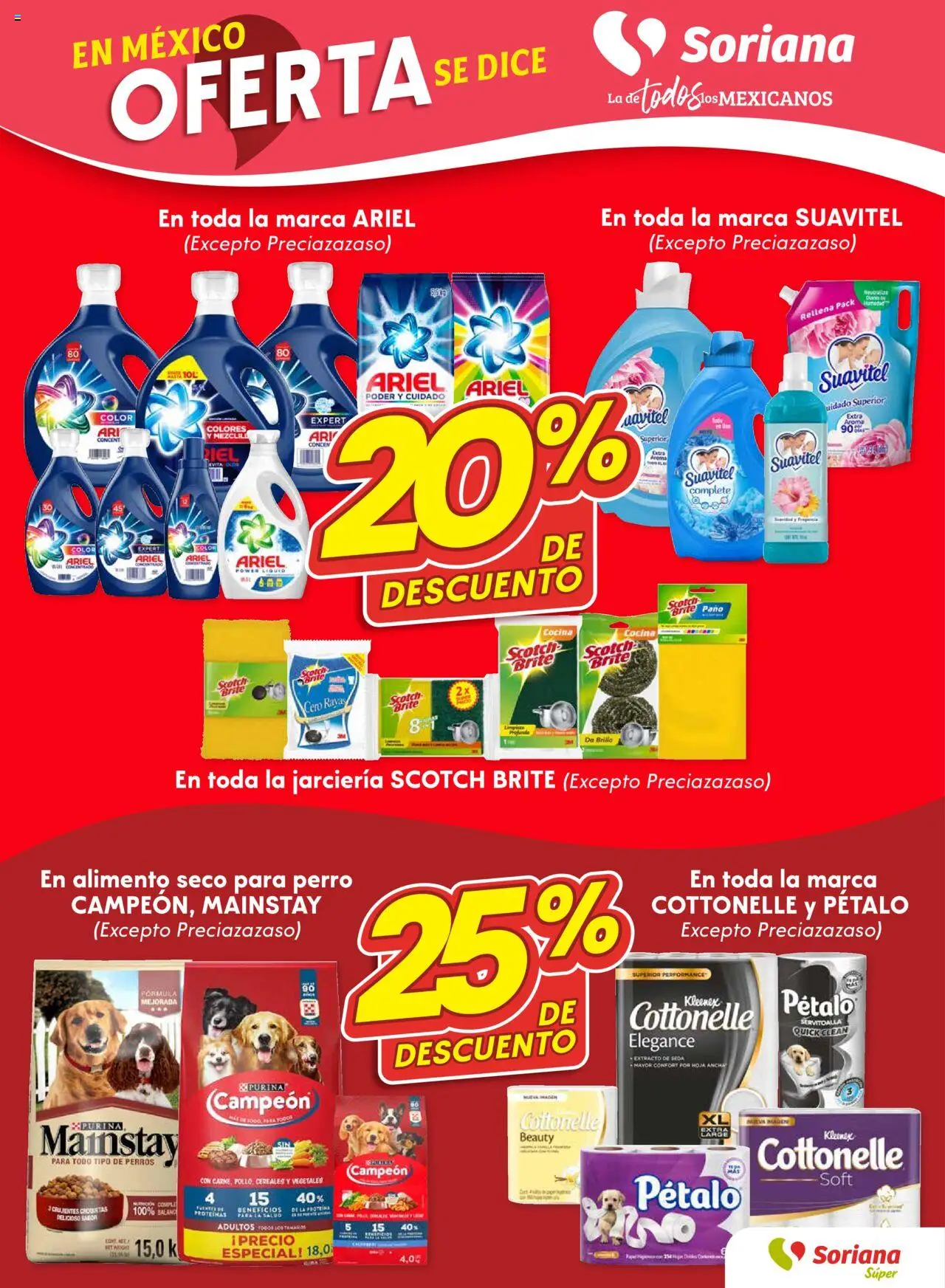 Nuevas ofertas de Soriana válidas en toda la República Mexicana desde el 02.10.2025. ¡Encuentra las mejores ofertas en Soriana - Fin de Semana Súper: BCS, Son y Sin! | Página: 3 | Productos: Brillo, Cereales, Cocina