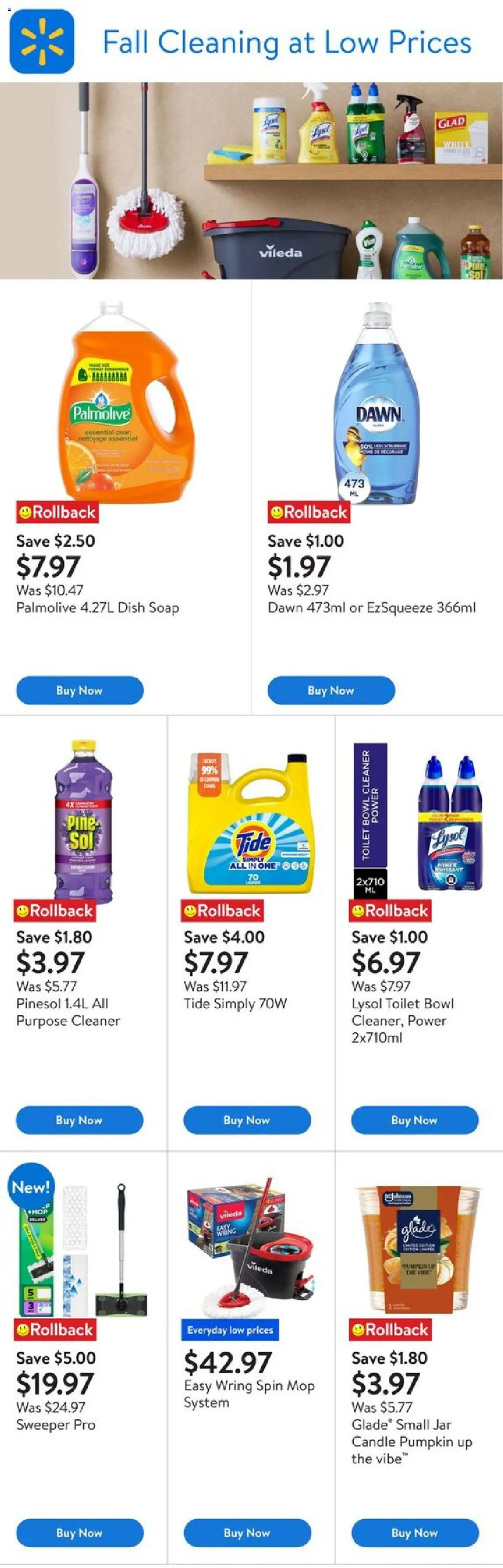 Walmart flyer valid from 11.09.2025 | Page: 1 | Products: Soap, Pumpkin
