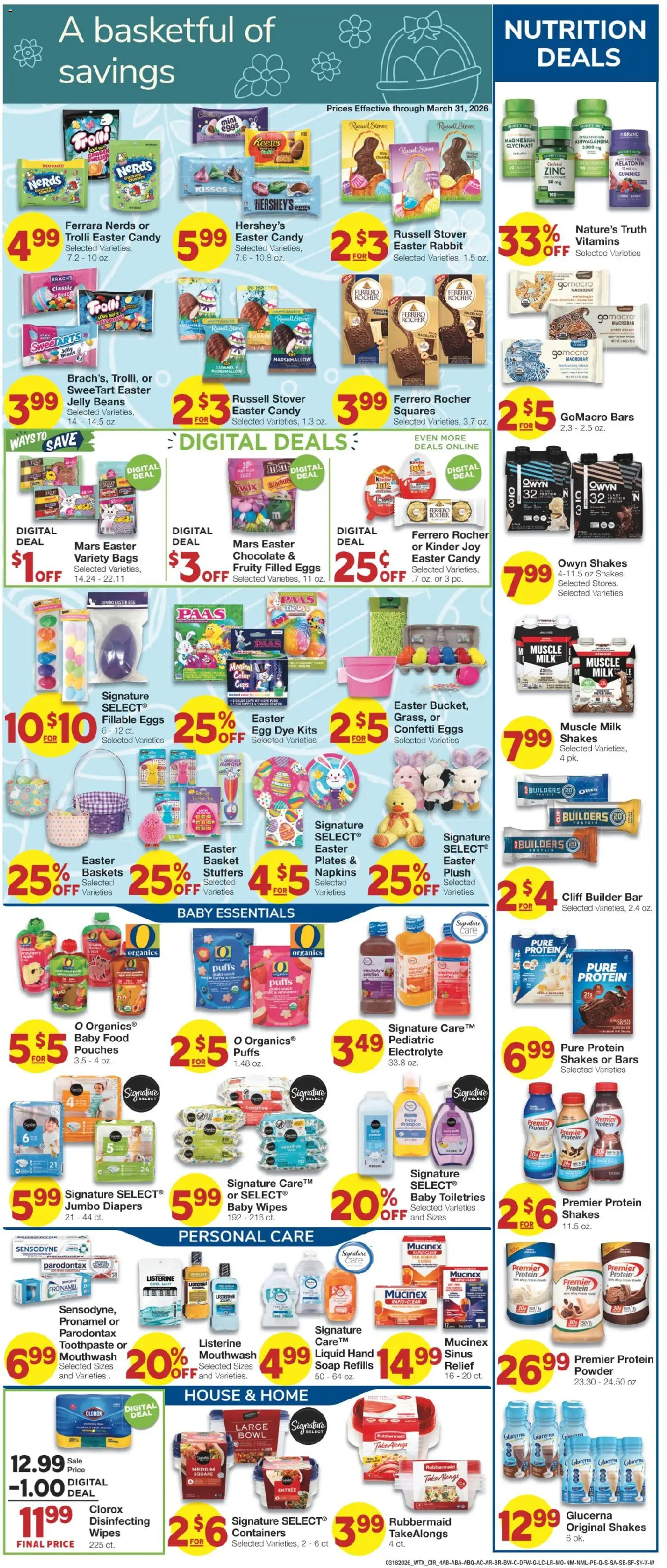 United Supermarkets Weekly Ad - valid from 17.03.2026 | Page: 4 | Products: Zinc, Chocolate, Toothpaste, Mouthwash