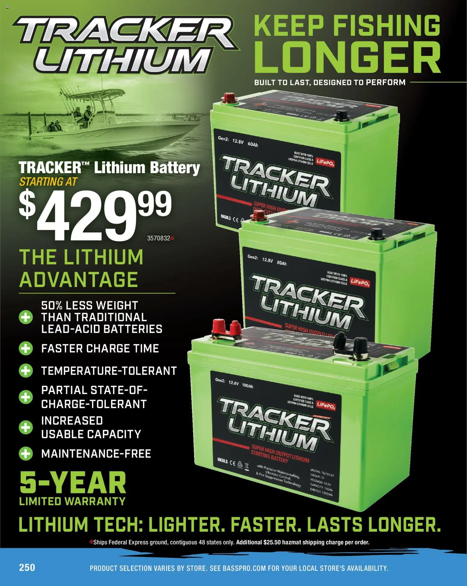 Cabela's Saltwater Specialist 26 - valid from 15.12.2025 | Page: 250 | Products: Battery, Weight