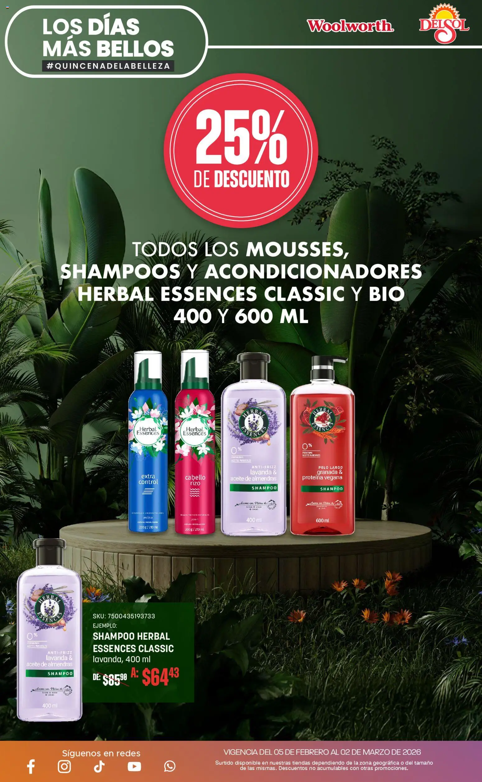 Nuevas ofertas de Del Sol y Woolworth válidas en toda la República Mexicana desde el 05.02.2026. ¡Encuentra las mejores ofertas en Del Sol y Woolworth catálogo! | Página: 4 | Productos: Almendras, Aceite