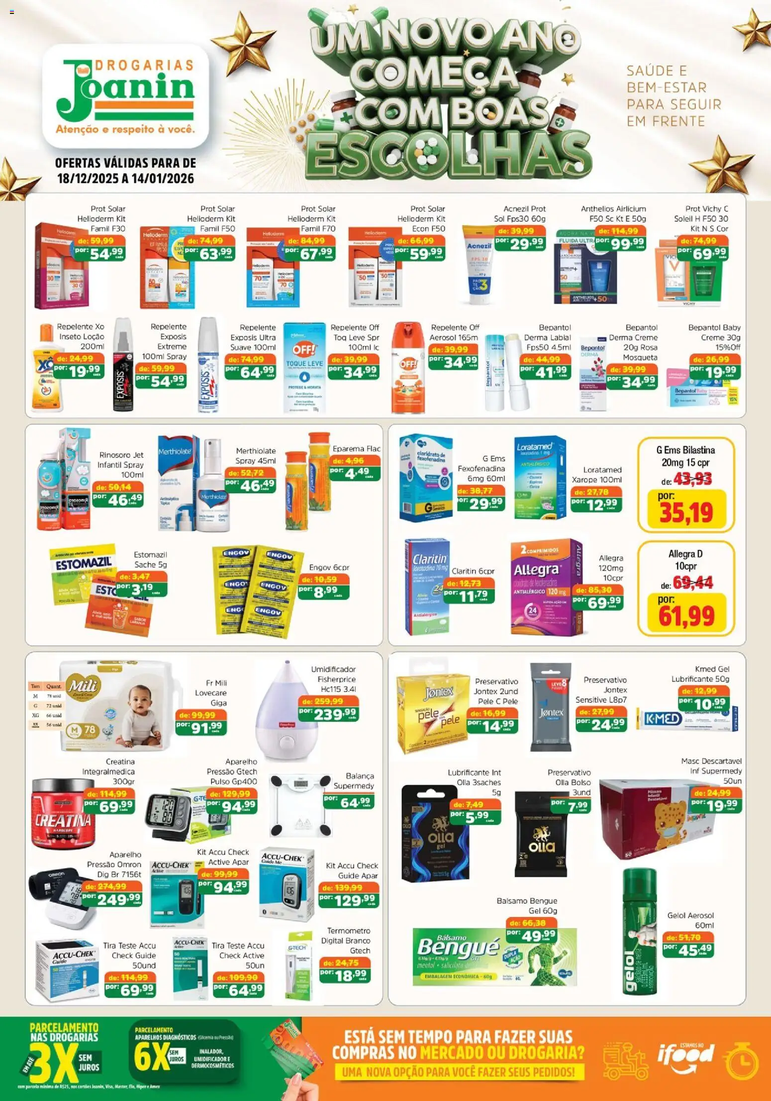 Supermercados Joanin Folheto - válido de 18.12.2025 | Página: 1 | Produtos: Balança, Xarope, Creme, Preservativo