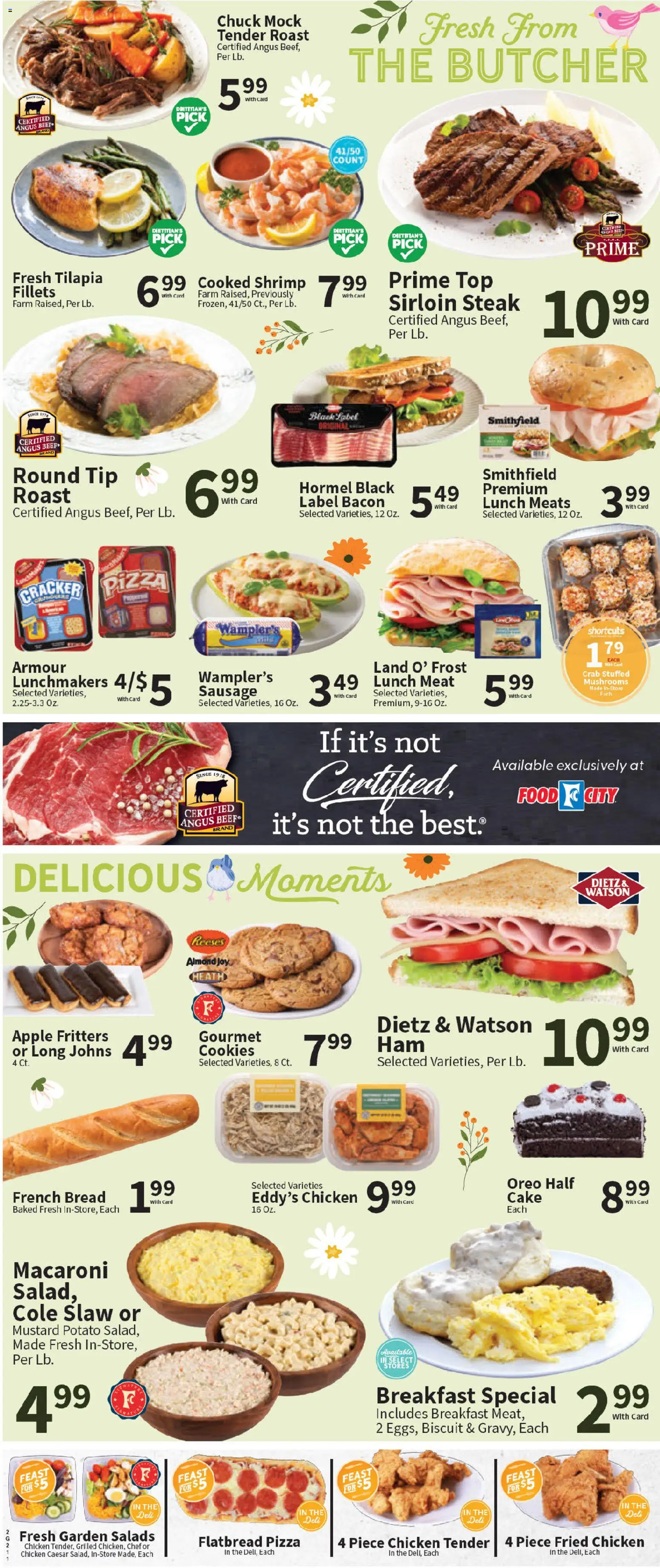 Food City Weekly Ad - valid from 06.03.2026 | Page: 4 | Products: Bread, Pizza, Beef, Sausage