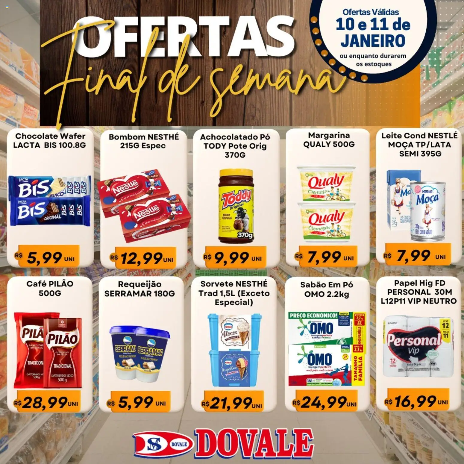 Dovale Folheto - válido de 10.01.2026 | Página: 1 | Produtos: Pó, Sorvete, Café pilão, Bombom