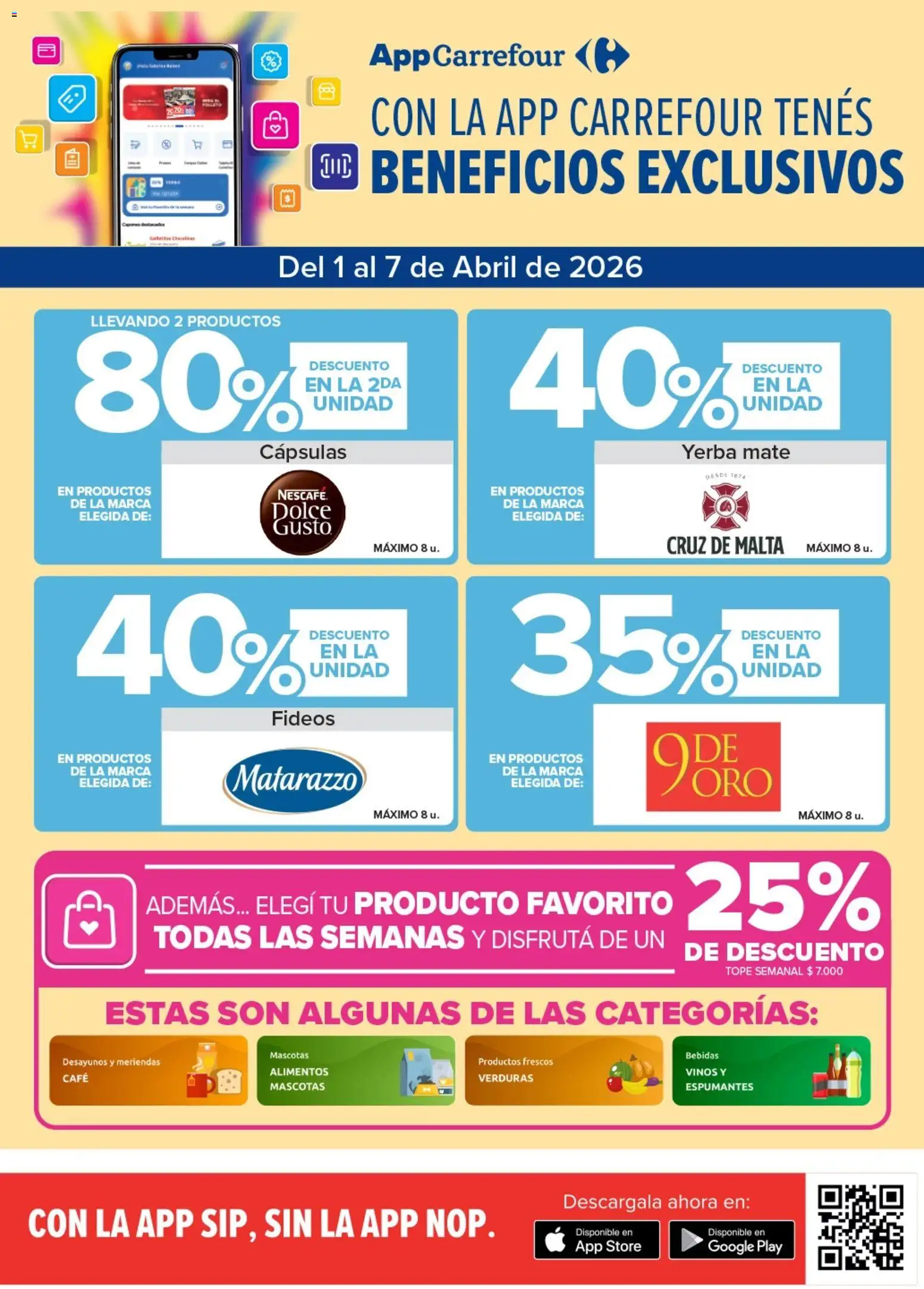 Carrefour Express ofertas │ válido desde el 01.04.2026 | Página: 2 | Productos: Mate, Yerba, Café, Fideos