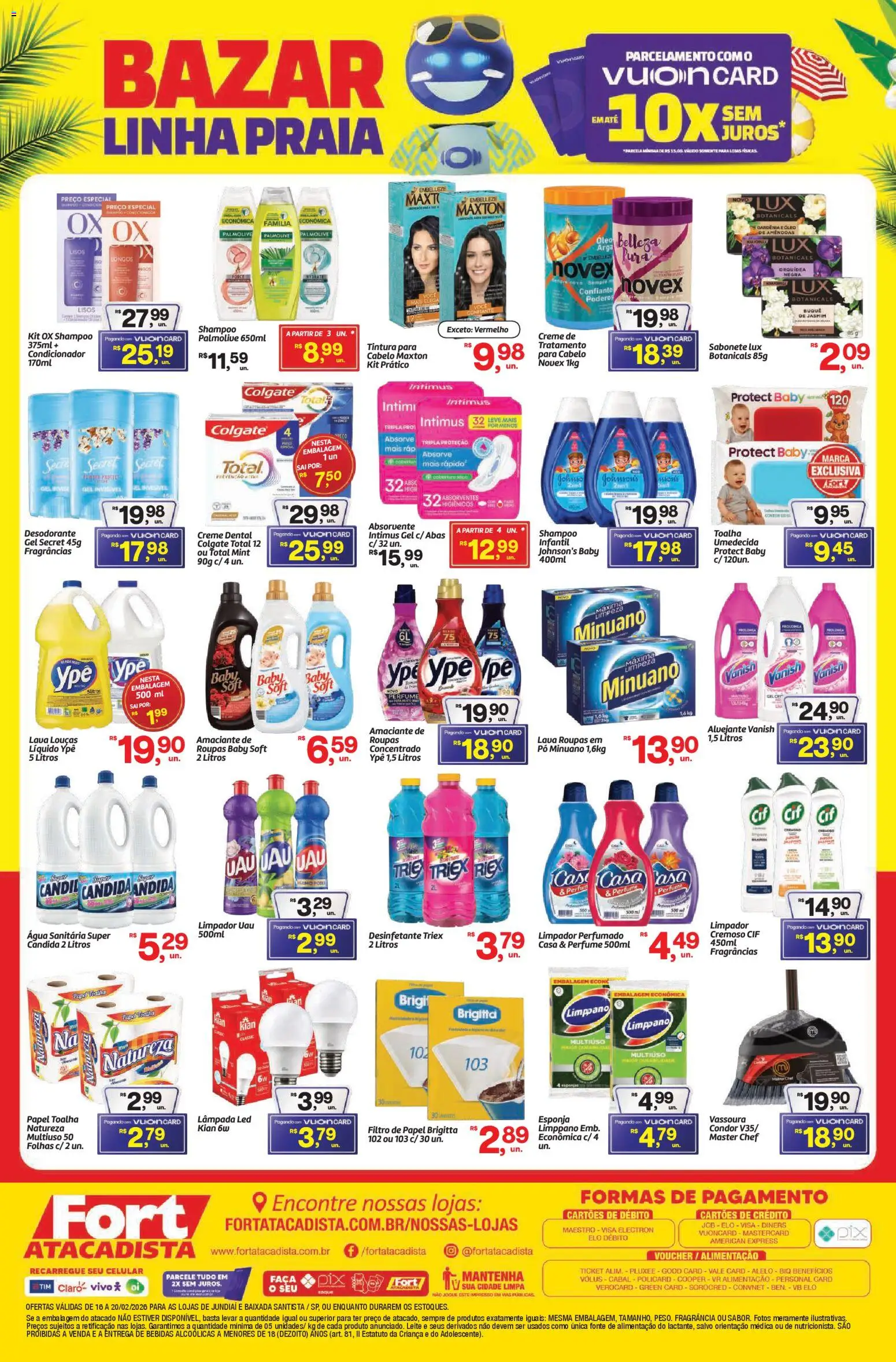 Fort Atacadista Folheto - válido de 16.02.2026 | Página: 4 | Produtos: Desodorante, Óleo, Creme dental, Vassoura