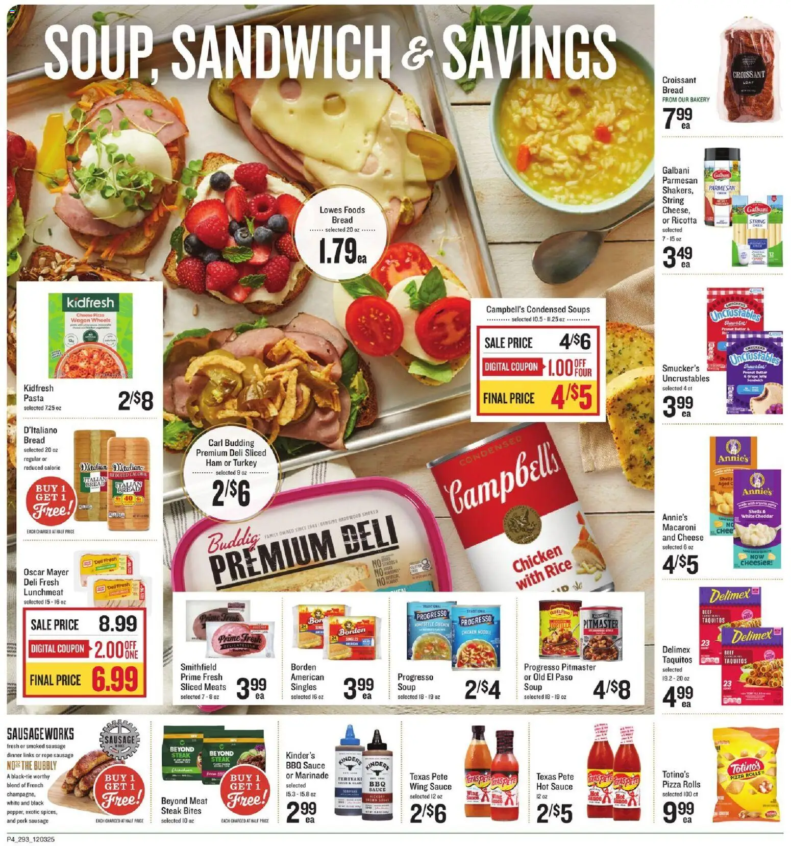 Lowes Foods Weekly Ad - SC - valid from 03.12.2025 | Page: 6 | Products: Bakery, Bread, Beef, Pasta