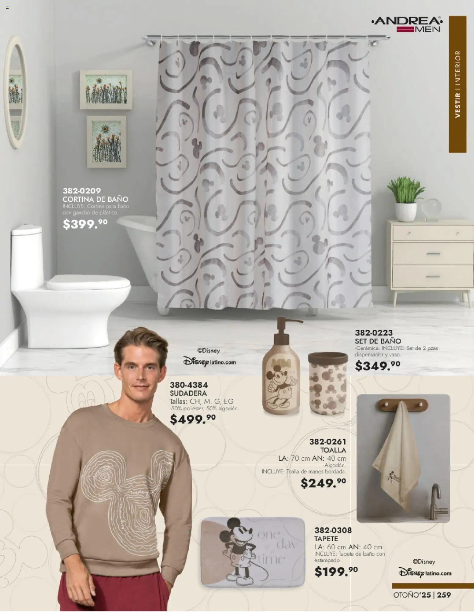 Nuevas ofertas de Andrea válidas en toda la República Mexicana desde el 26.11.2025. ¡Encuentra las mejores ofertas en Andrea catálogo Vestir Caballero otoño! | Página: 97 | Productos: Toalla, Sudadera, Baño, Tapete