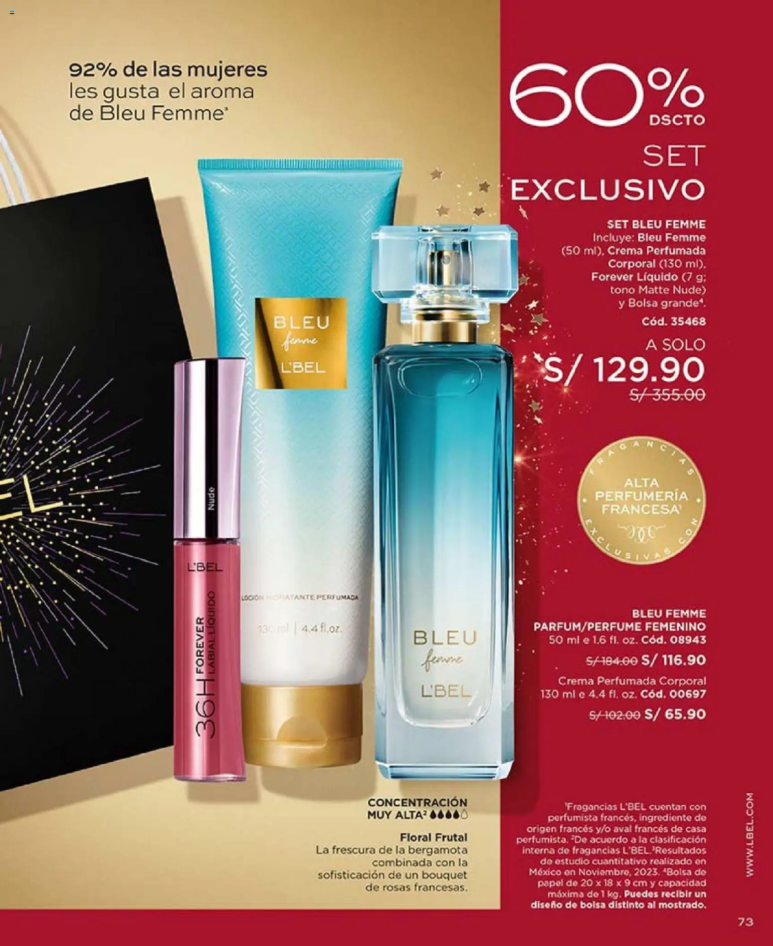 Catálogo L'Bel válido desde 18.12.2025 | Página: 73 | Productos: Crema, Bolsa