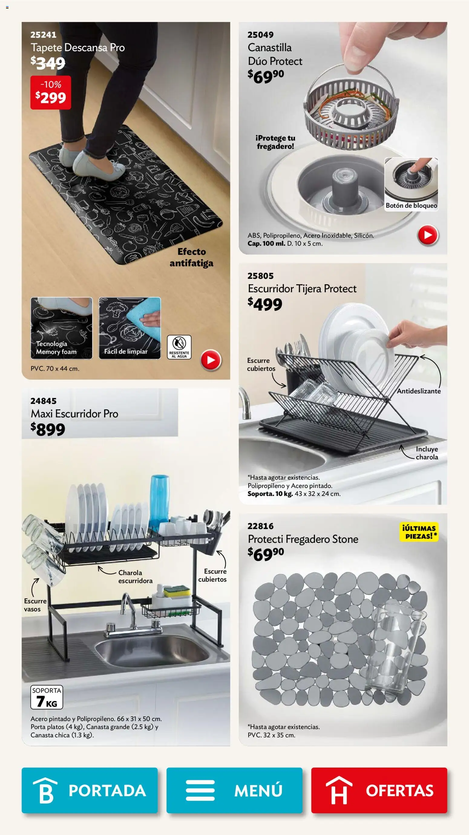 Nuevas ofertas de Betterware válidas en toda la República Mexicana desde el 05.01.2026. ¡Encuentra las mejores ofertas en Betterware campaña 1 2026! | Página: 48 | Productos: Tijera, Canasta, Vasos, Tapete