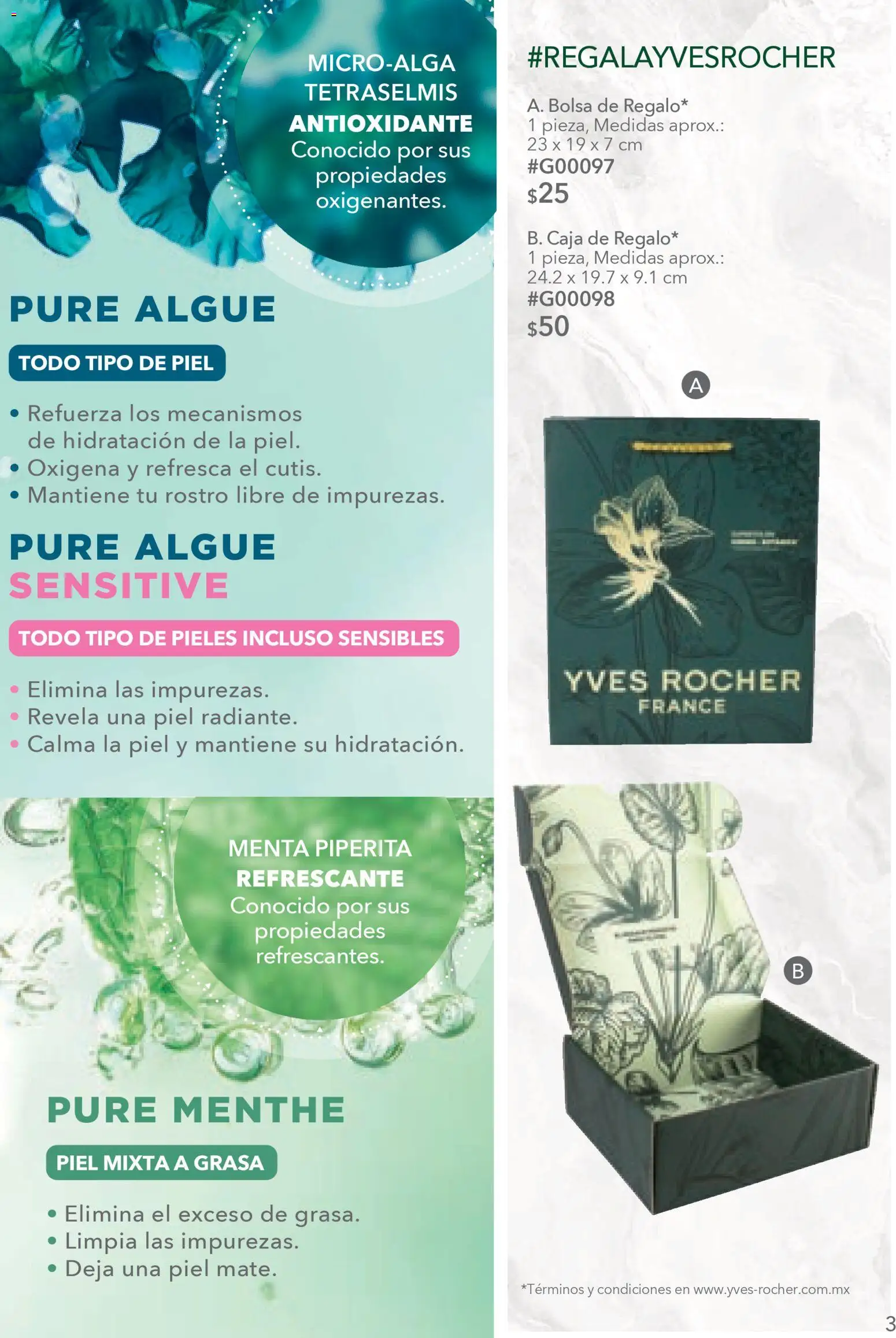 Nuevas ofertas de Yves Rocher válidas en toda la República Mexicana desde el 03.03.2026. ¡Encuentra las mejores ofertas en Yves Rocher campaña 4 2026! | Página: 3 | Productos: Bolsa, Caja