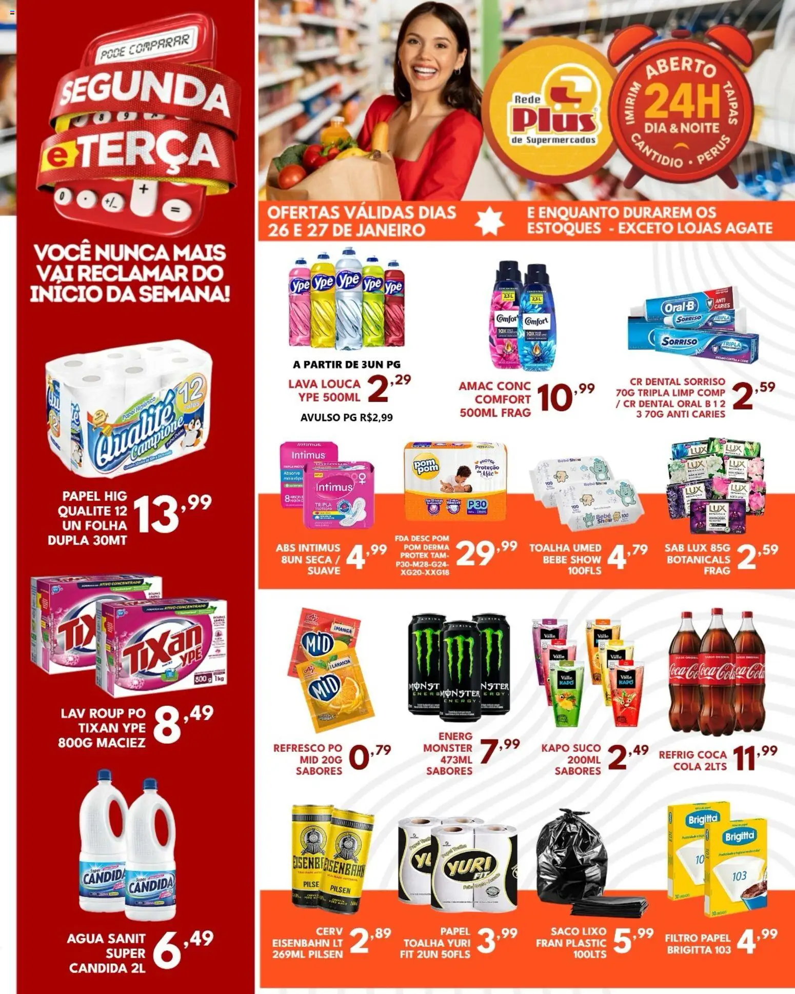 Rede Plus Supermercados Folheto - válido de 26.01.2026 | Página: 3 | Produtos: Cola, Eisenbahn, Suco, Monster