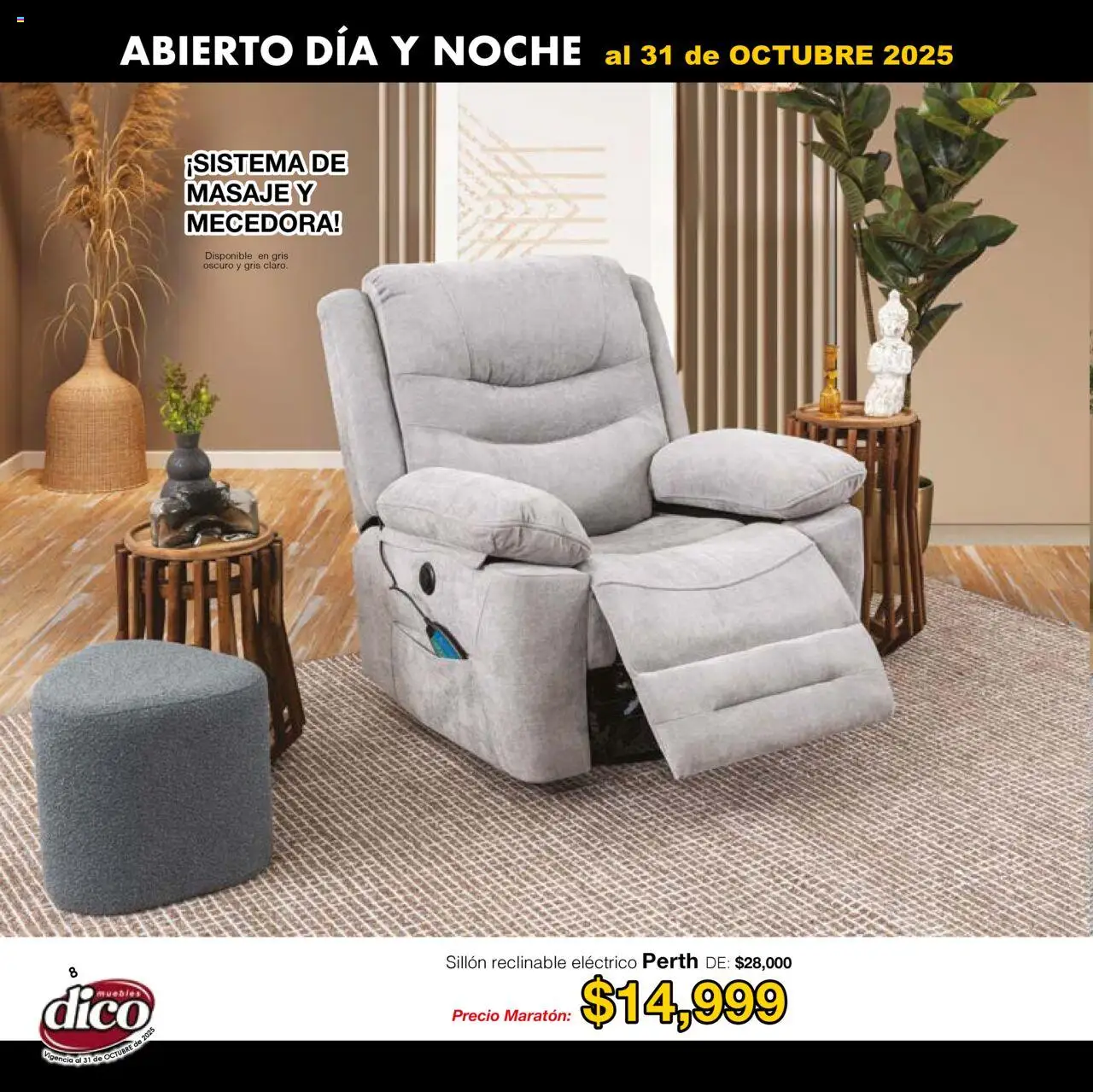 Nuevas ofertas de Muebles Dico válidas en toda la República Mexicana desde el 01.01.2025. ¡Encuentra las mejores ofertas en Muebles Dico - Catálogo Venta Maratónica Pacifico! | Página: 8 | Productos: Sillón