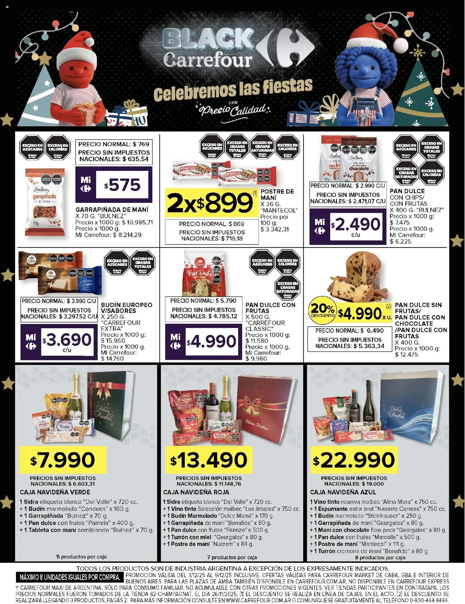 Carrefour Market catálogo │ válido desde el 03.12.2025 | Página: 3 | Productos: Tableta, Caja, Budín, Vino