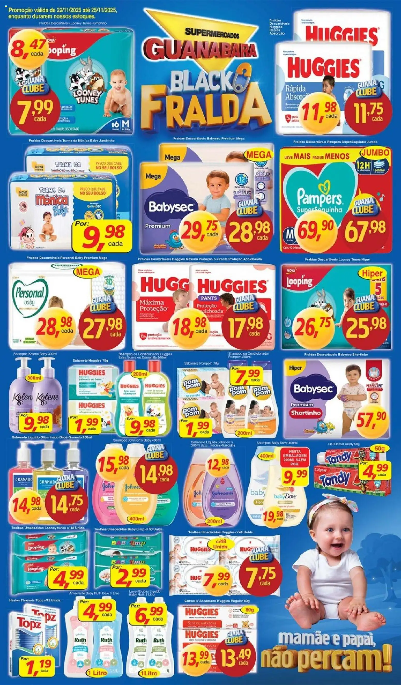 Supermercados Guanabara Folheto - válido de 22.11.2025 | Página: 12 | Produtos: Shampoo, Condicionador, Creme, Sabonete