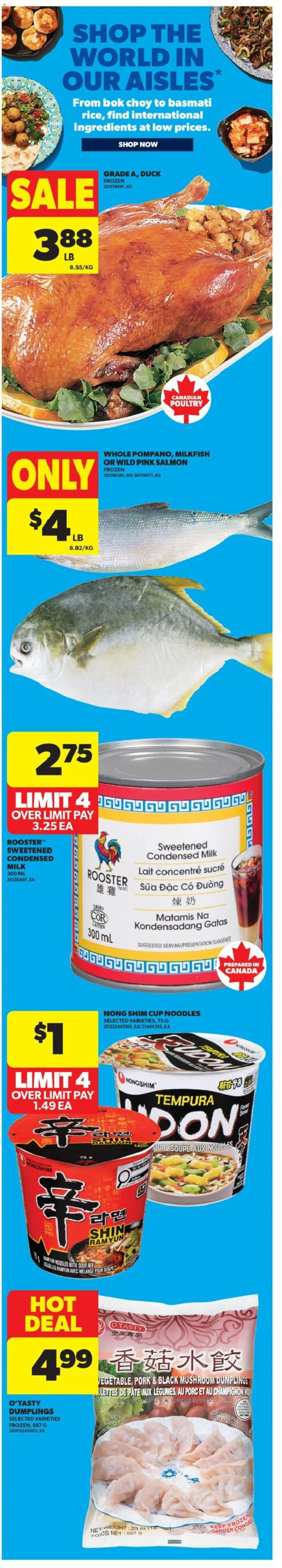 Real Canadian Superstore flyer valid from 16.04.2026 | Page: 7 | Products: Noodles, Milk, Pork