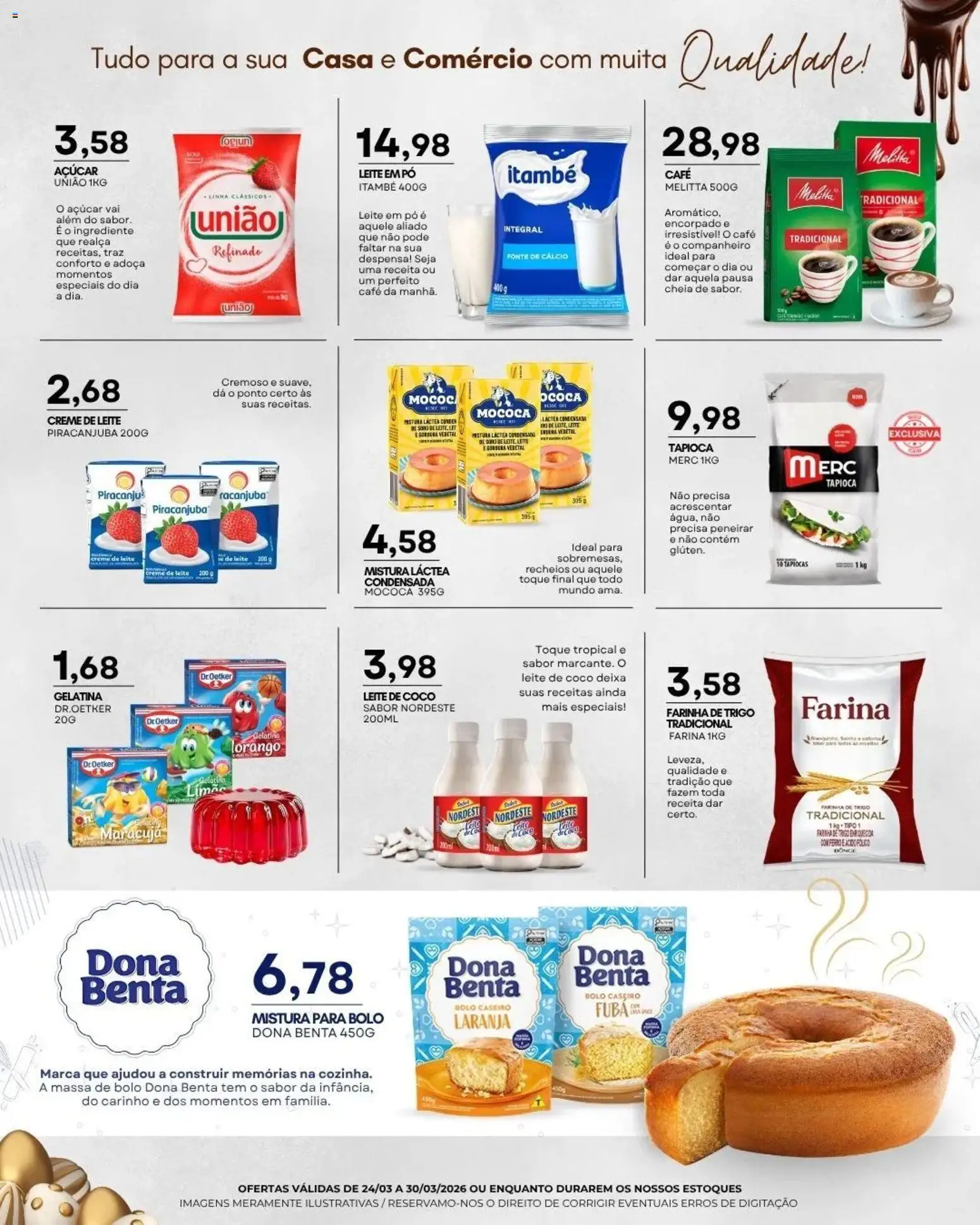 Mercadão Atacadista Folheto - válido de 24.03.2026 | Página: 8 | Produtos: Coco, Pó, Tapioca, Café