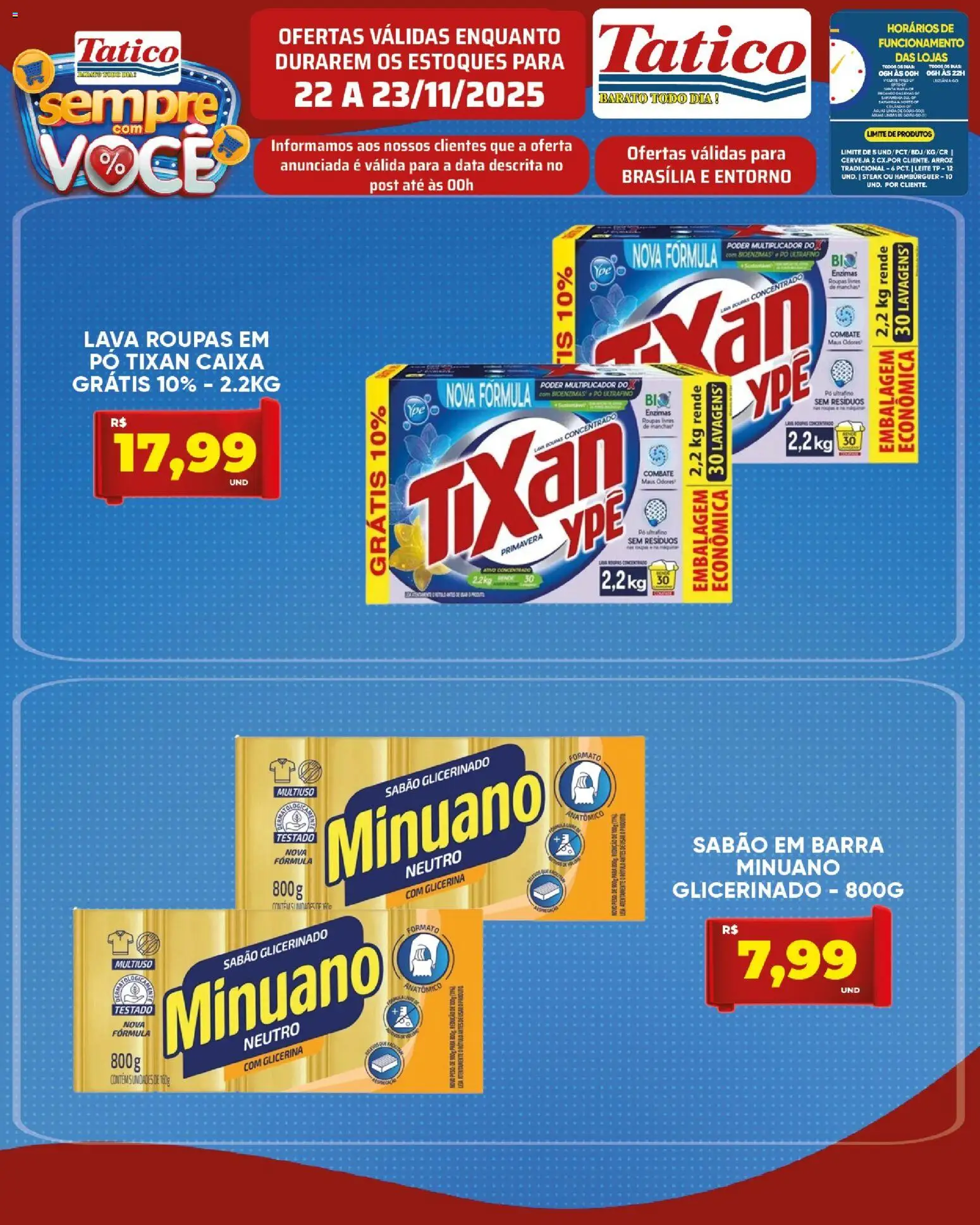 Tatico Folheto - válido de 24.11.2025 | Página: 31 | Produtos: Sabão em barra, Pó, Leite, Hambúrguer