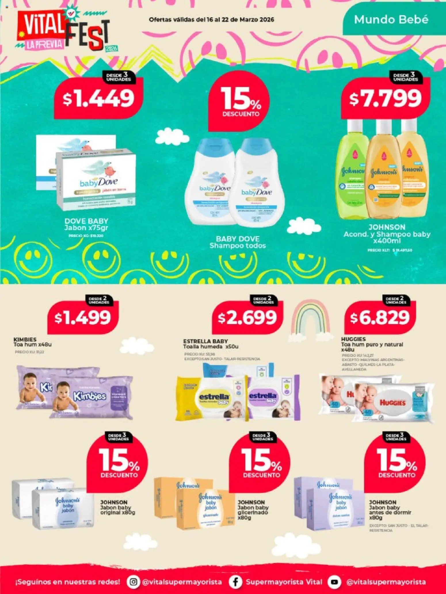 Vital - Ofertas - San Justo │ válido desde el 16.03.2026 | Página: 6 | Productos: Toalla, Shampoo, Jabón