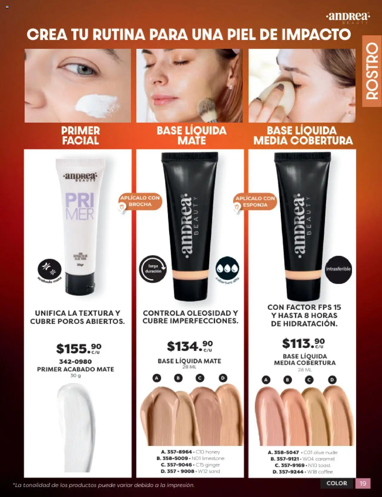 Nuevas ofertas de Andrea válidas en toda la República Mexicana desde el 24.08.2025. ¡Encuentra las mejores ofertas en Andrea - Catálogo Beauty Campaña 5! | Página: 19 | Productos: Esponja, Mate