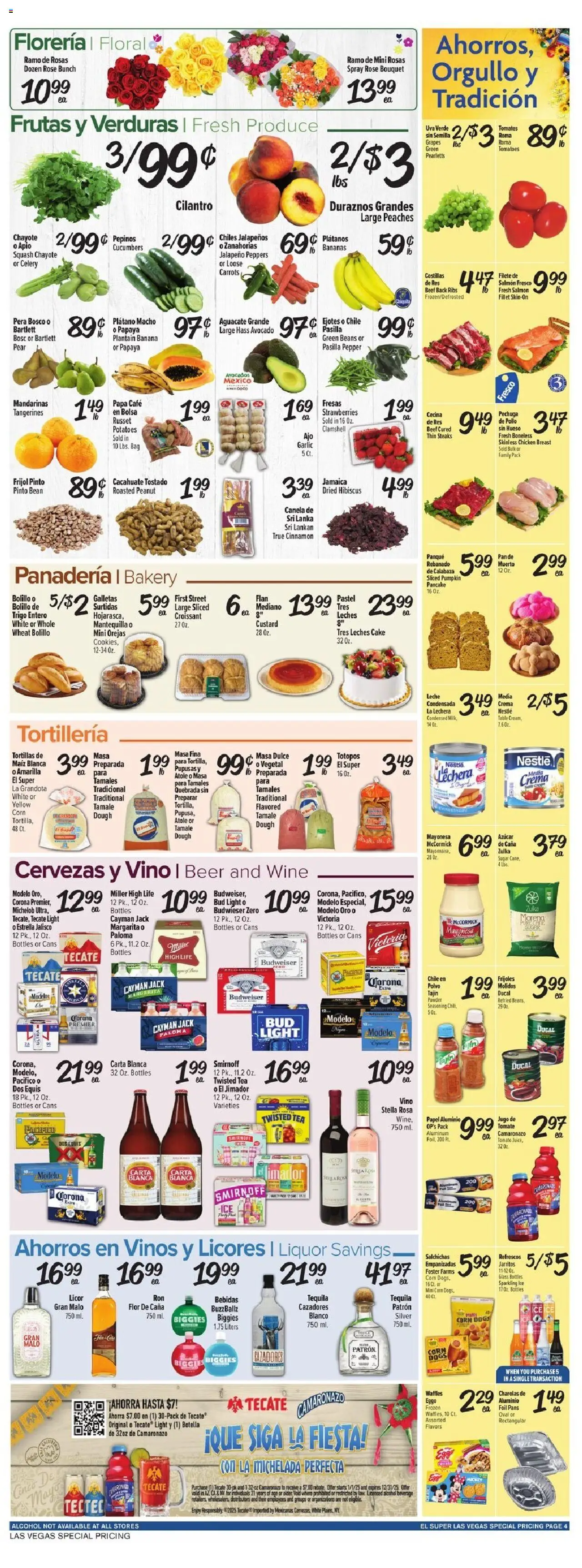 El Super Weekly Ad - NV - valid from 17.09.2025 | Page: 4 | Products: Tomatoes, Beef, Cucumbers, Pepper