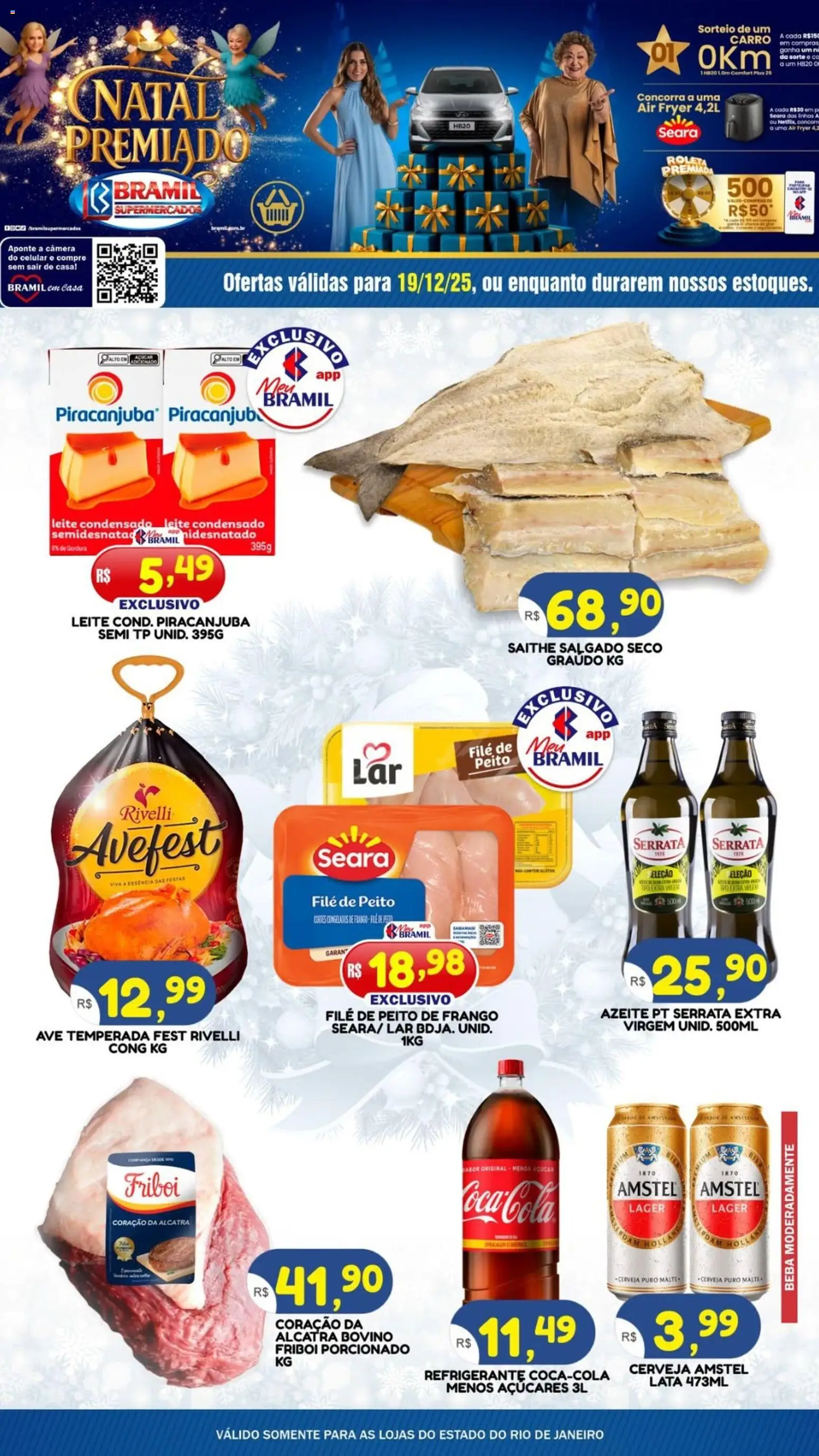 Bramil Supermercados Folheto - válido de 19.12.2025 | Página: 1 | Produtos: Air fryer, Leite, Câmera, Peito de frango