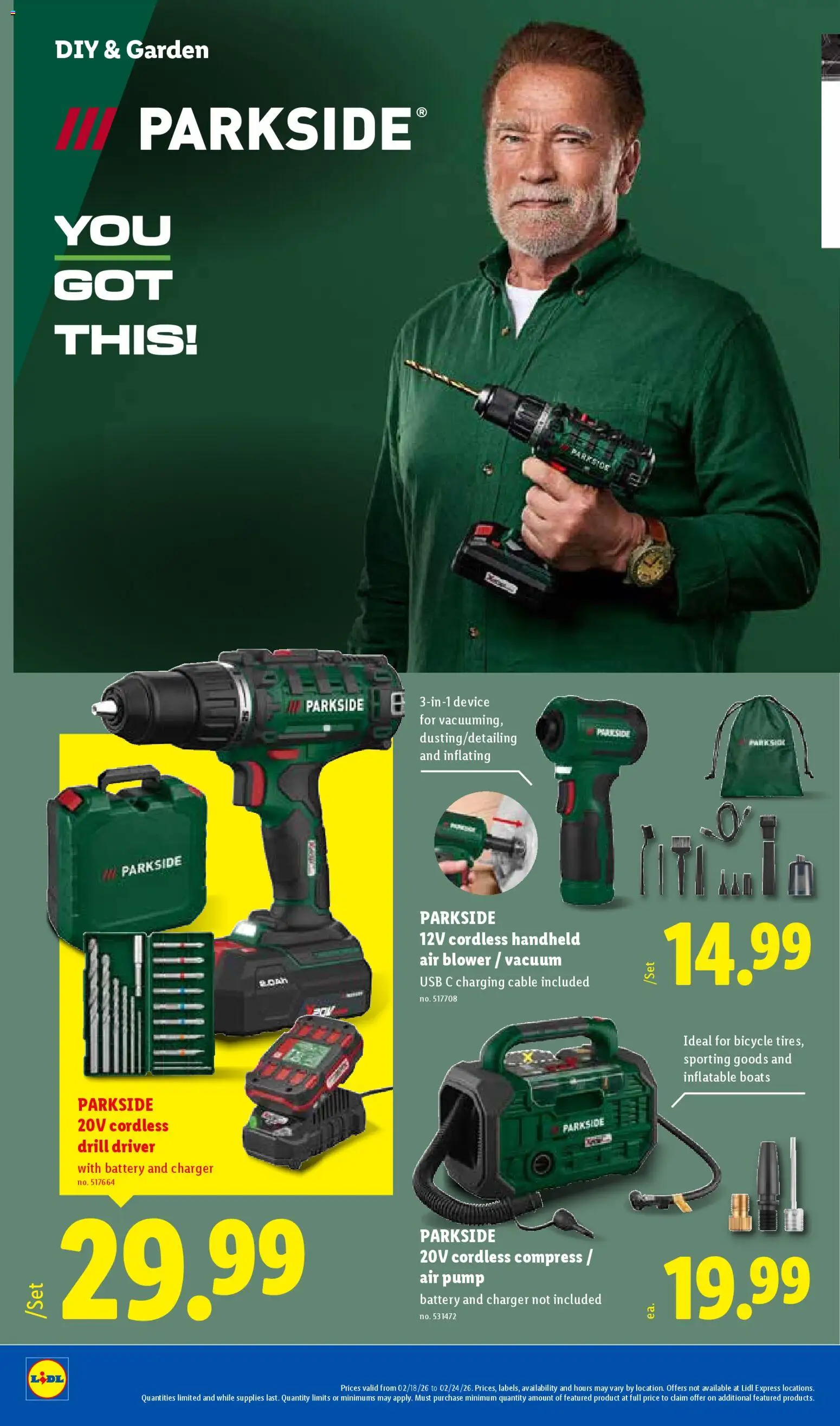 Lidl Weekly Ad - valid from 18.02.2026 | Page: 24 | Products: Vacuum, Battery, Cable, Charger