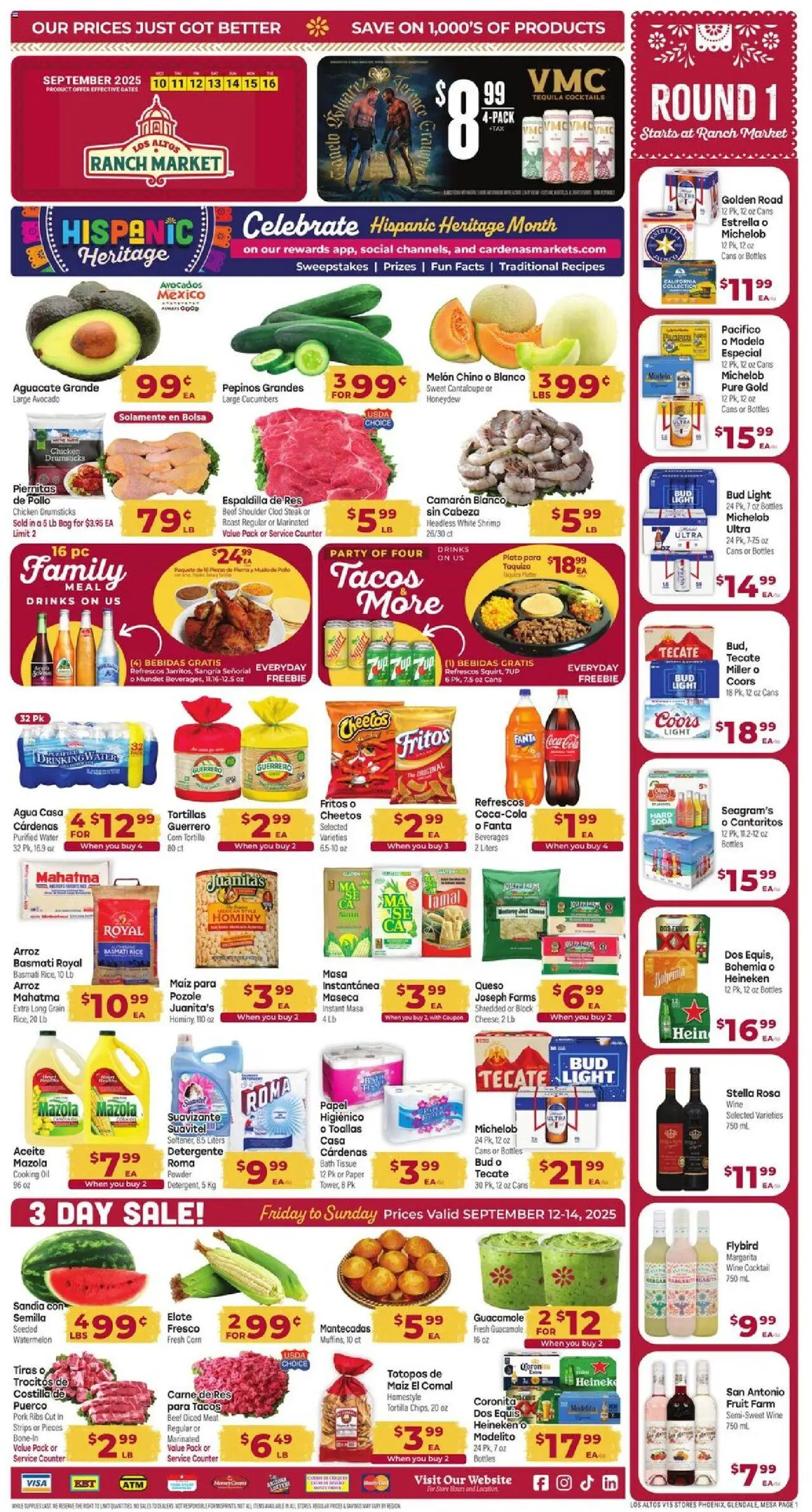 Cardenas Weekly Ad - AZ - valid from 10.09.2025 | Page: 1 | Products: Bath, Oil, Pork, Beef