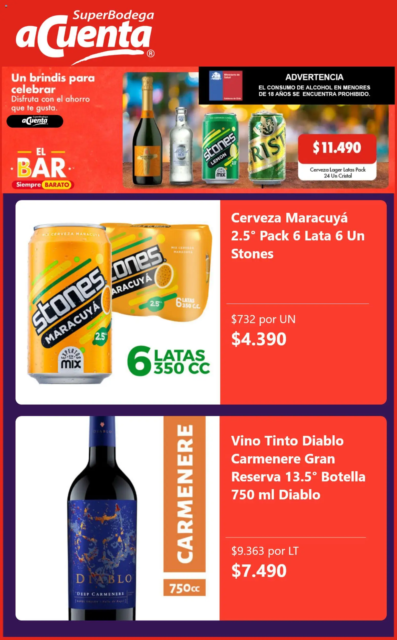Super Bodega aCuenta ofertas  │ válido desde el 24.02.2026 | Página: 4 | Productos: Botella, Vino, Cerveza, Té