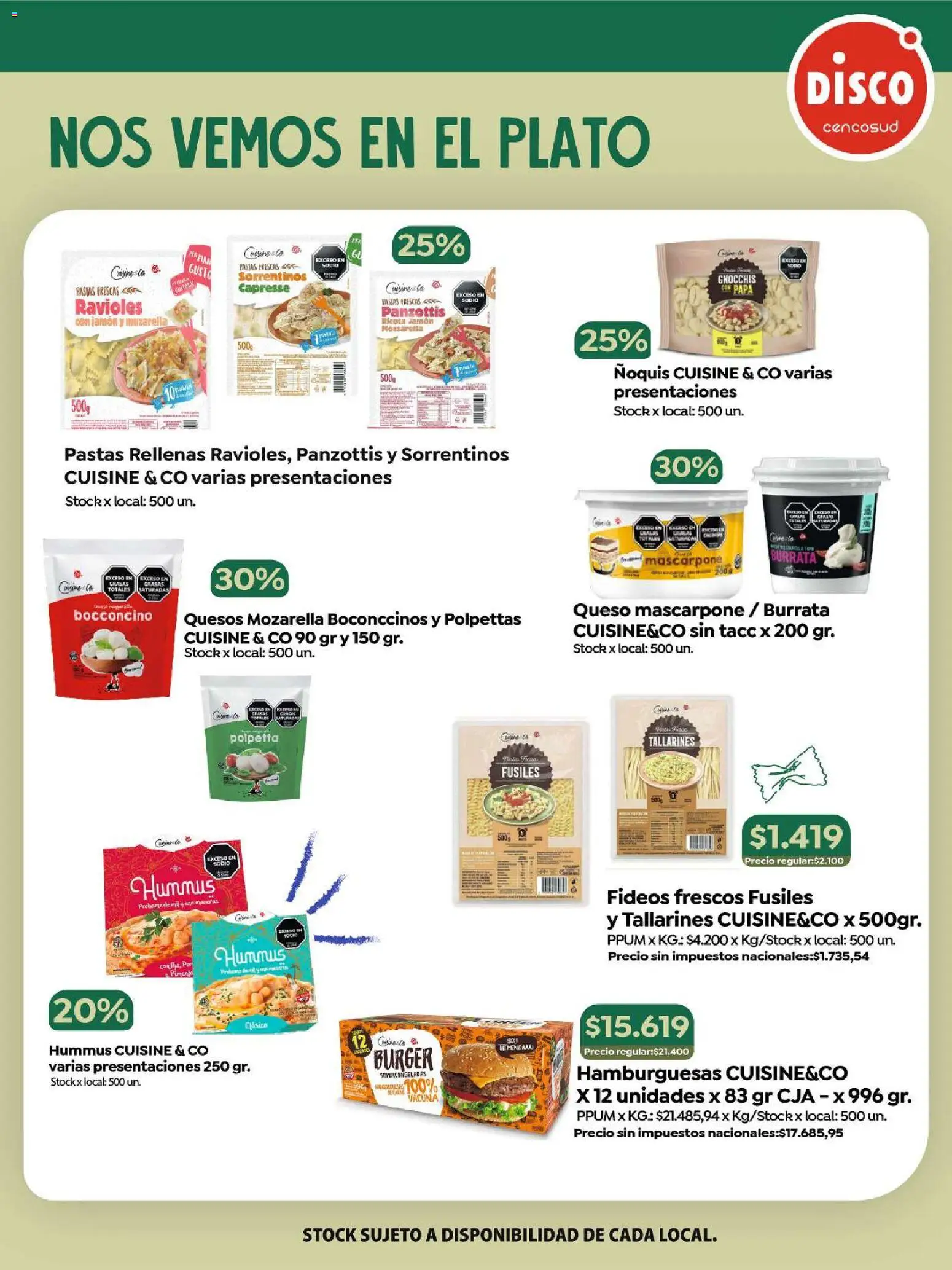 Disco -Folleto Marca Propia  │ válido desde el 23.10.2025 | Página: 6 | Productos: Disco, Jamón, Ravioles, Ñoquis