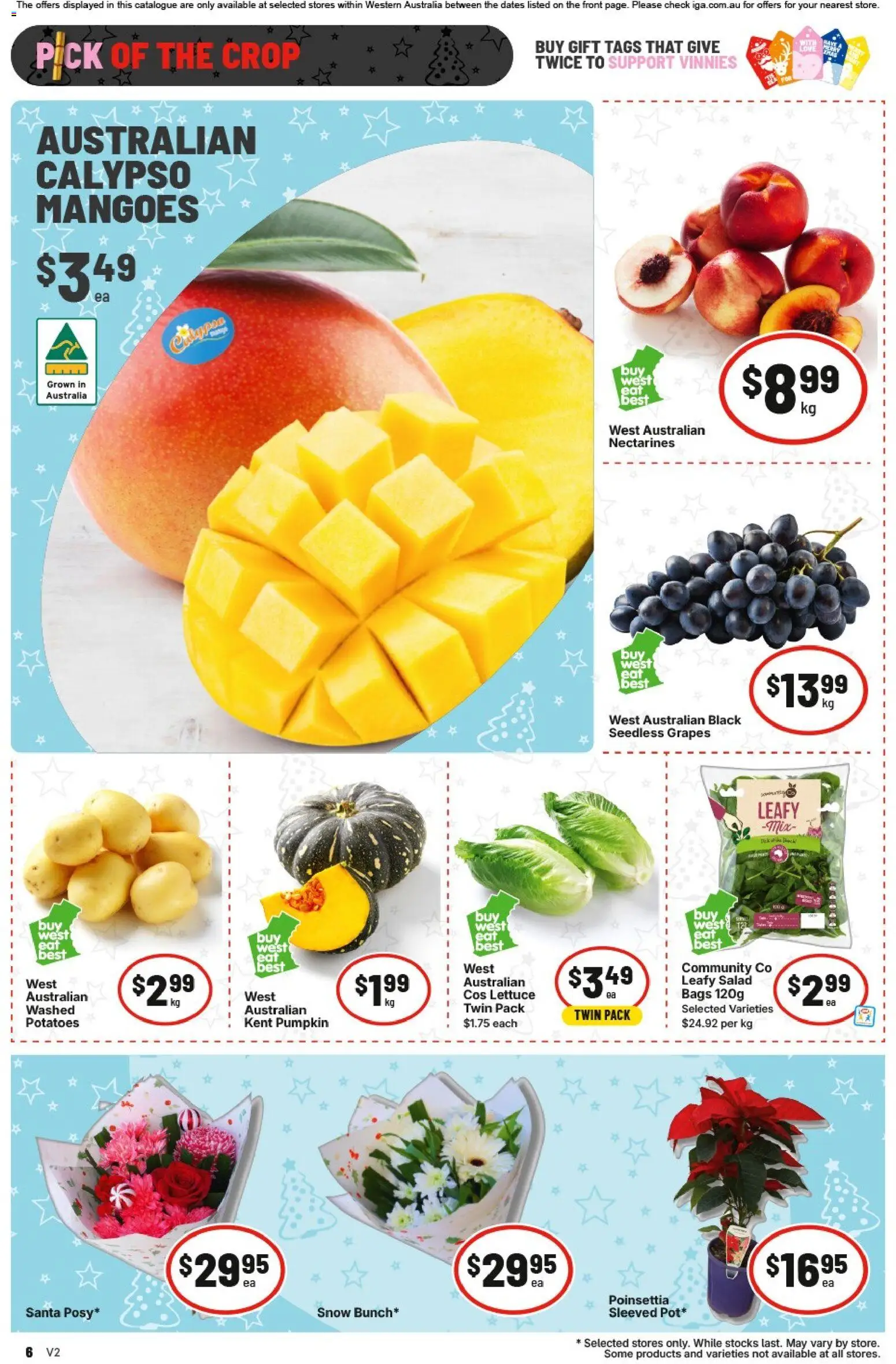 IGA catalogue - valid from 17.12.2025 | Page: 6 | Products: Lettuce, Salad, Potatoes, Pumpkin