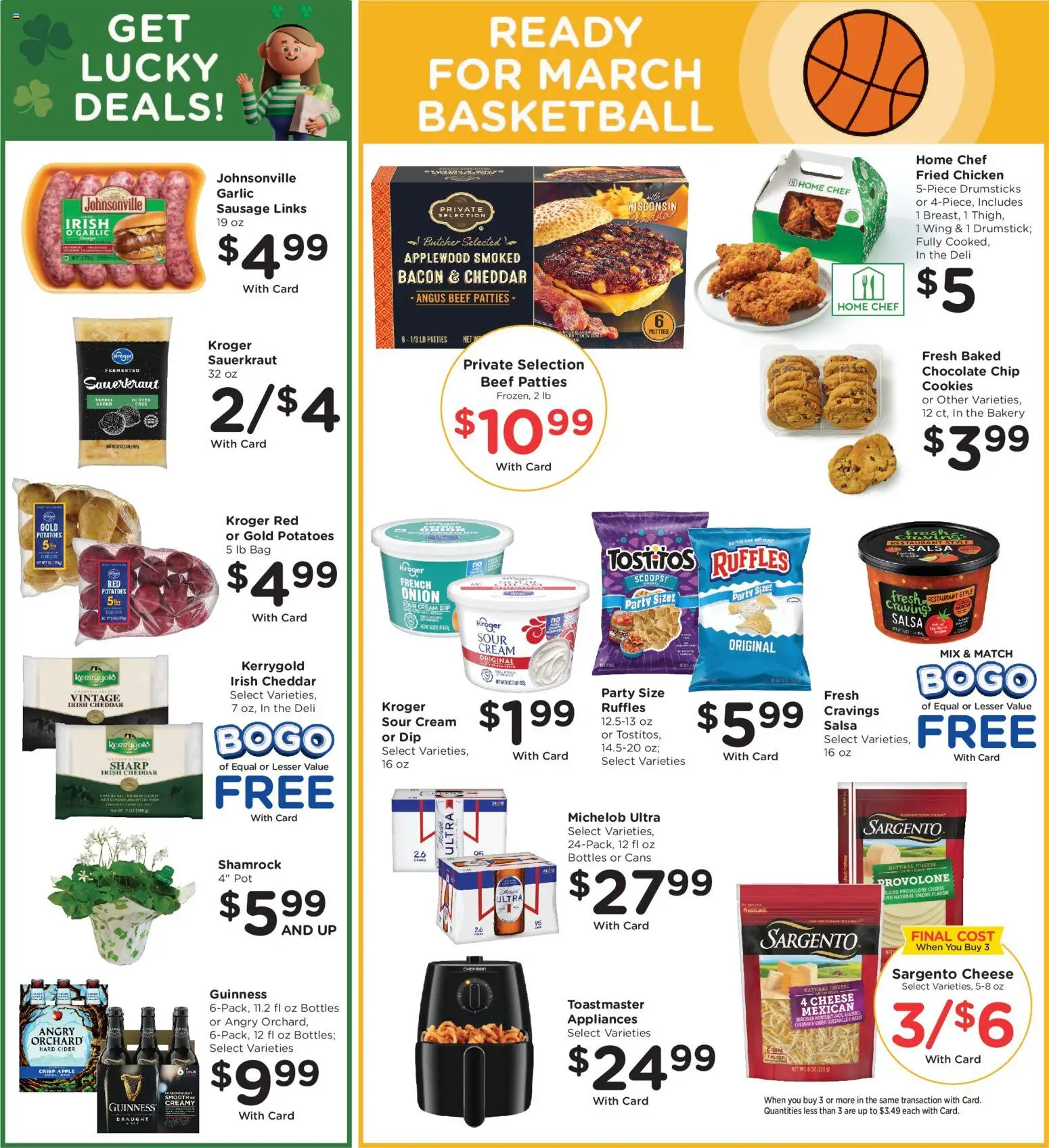 Kroger Weekly Ad - valid from 11.03.2026 | Page: 4 | Products: Cider, Cheese, Potatoes, Garlic