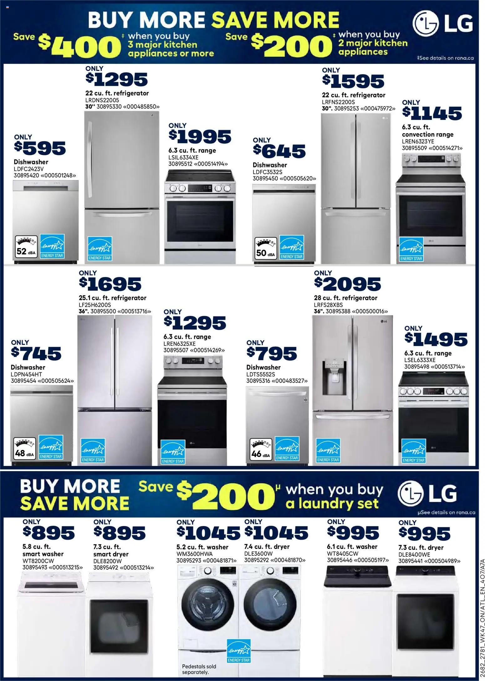 Rona flyer valid from 18.12.2025 | Page: 8 | Products: Refrigerator, Dryer, Dishwasher