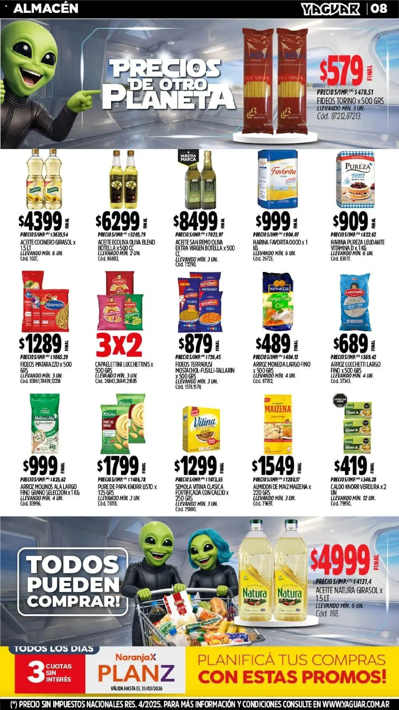 Yaguar - Oferta Semanal General Roca │ válido desde el 11.03.2026 | Página: 10 | Productos: Papa, Maiz, Oliva, Arroz
