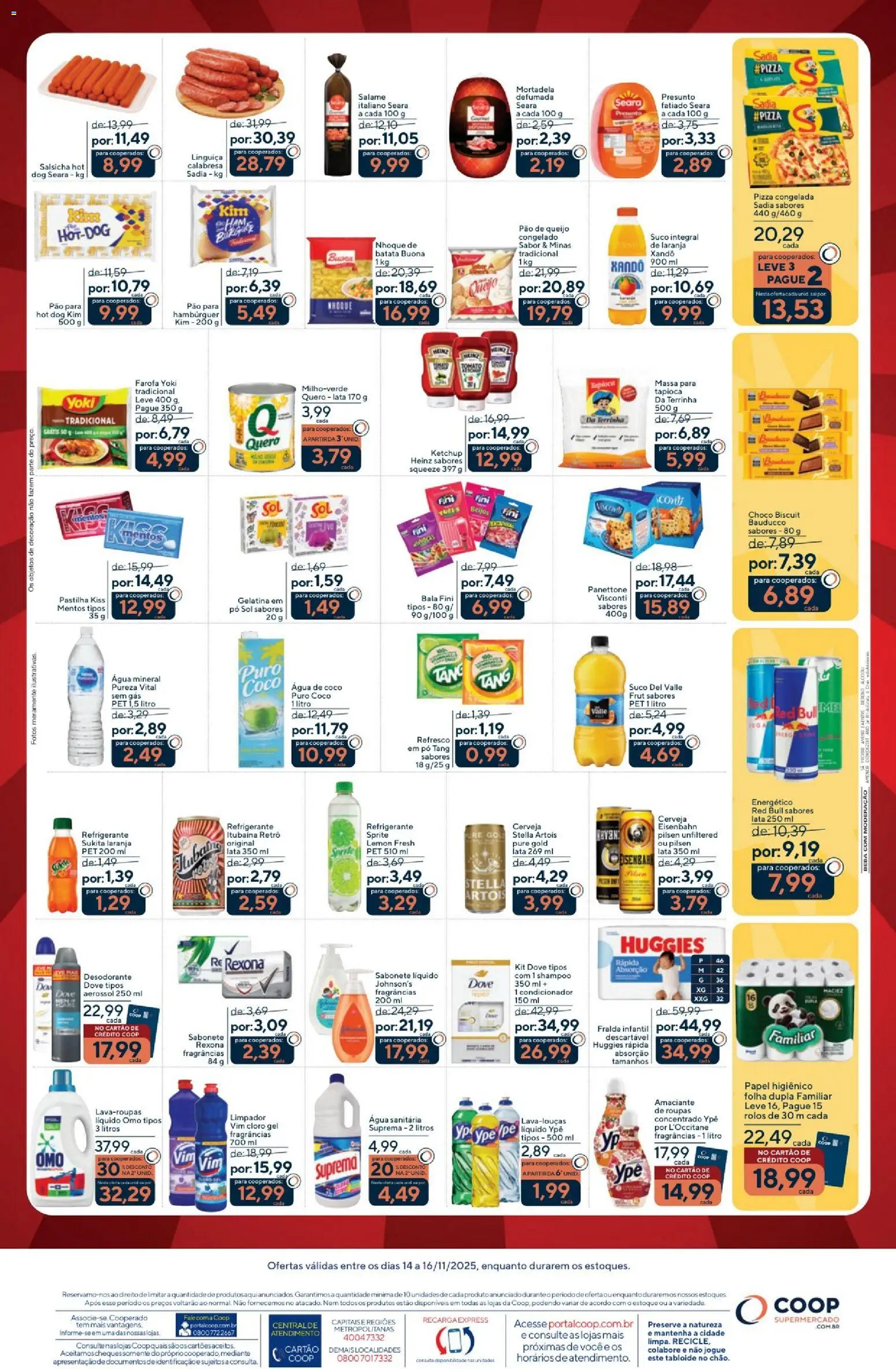 Coop Folheto - válido de 14.11.2025 | Página: 2 | Produtos: Desodorante, Presunto, Cerveja, Amaciante