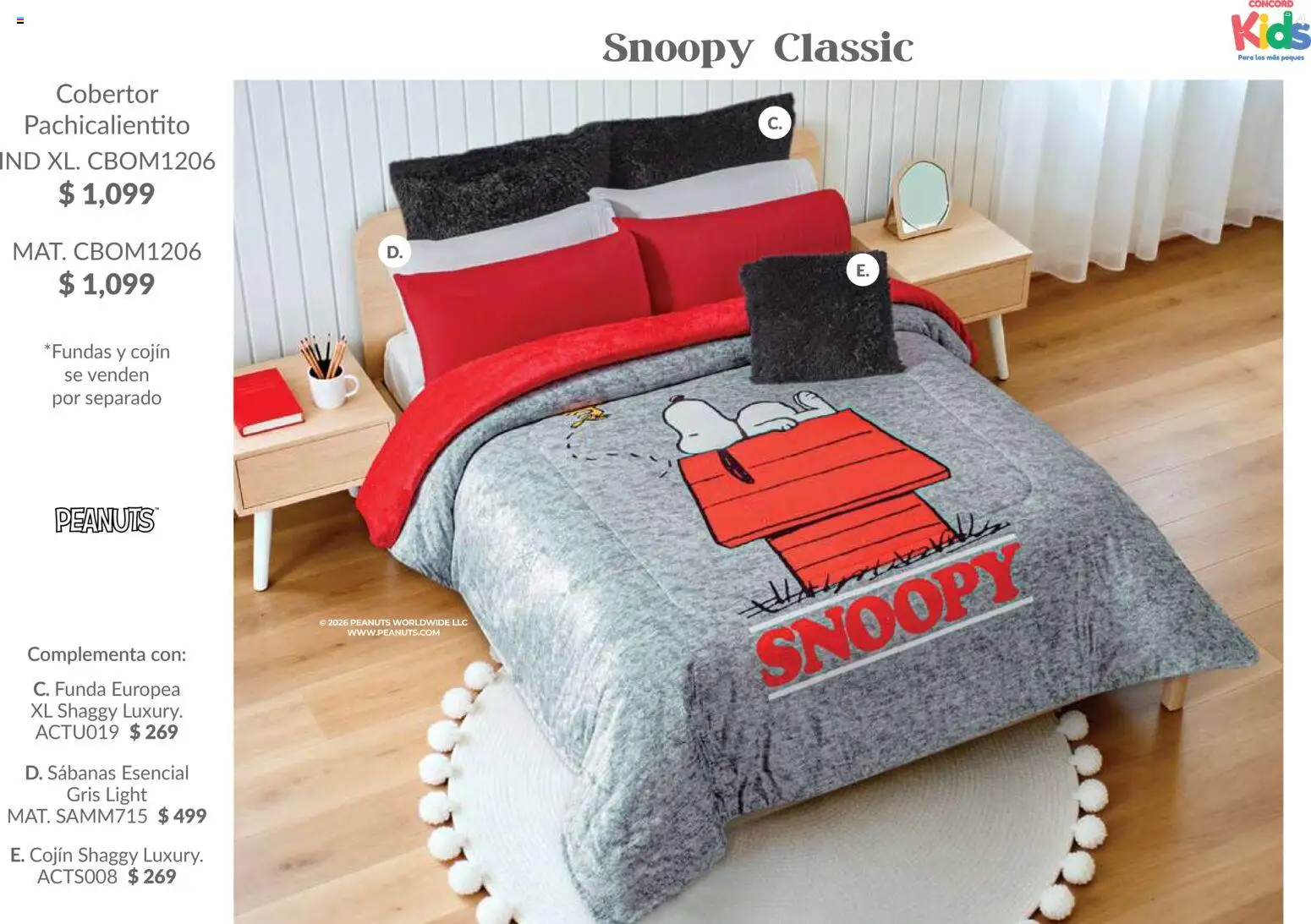 Nuevas ofertas de Colchas Concord válidas en toda la República Mexicana desde el 01.02.2026. ¡Encuentra las mejores ofertas en Colchas Concord catálogo Kids! | Página: 57 | Productos: Cobertor, Funda, Sabanas