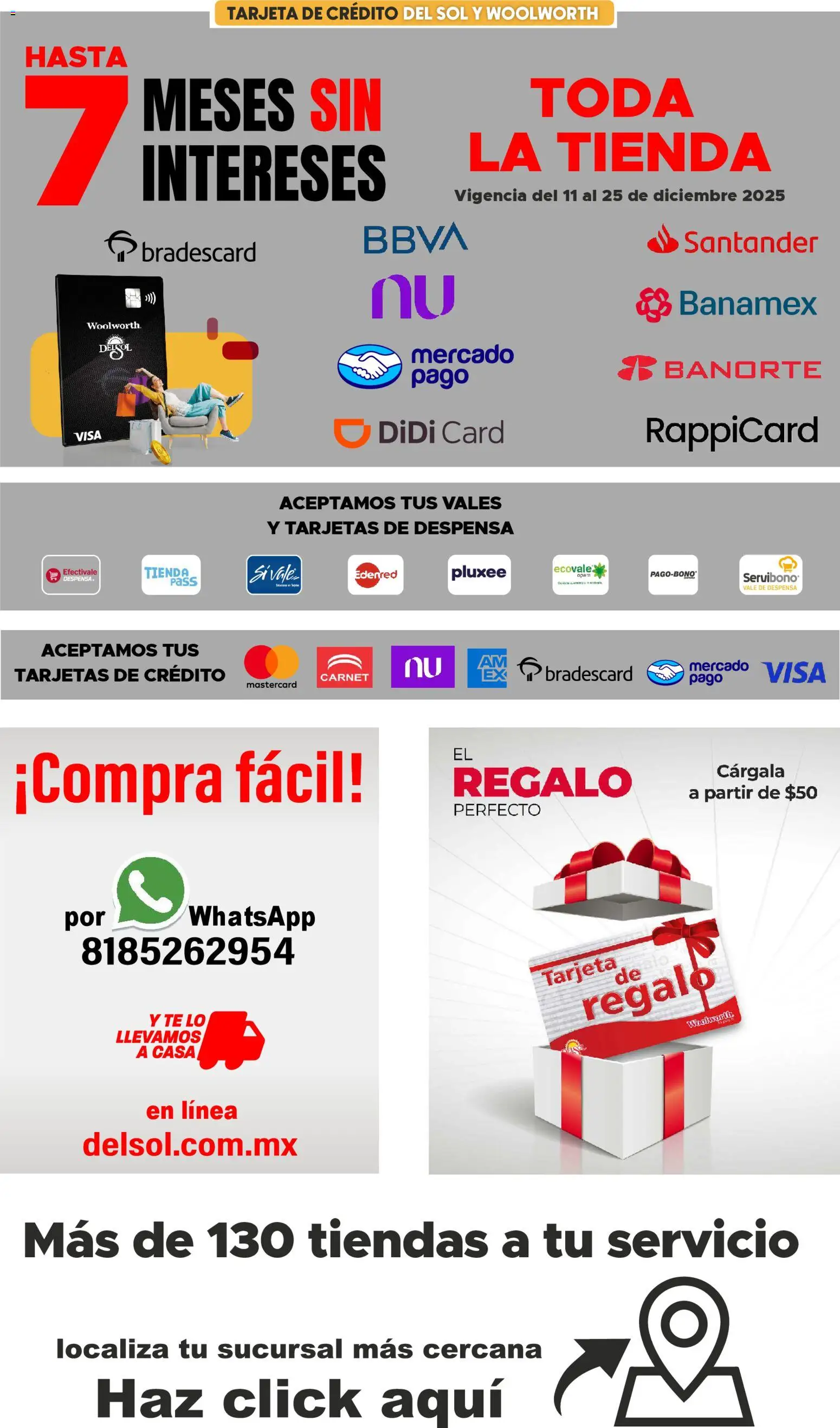 Nuevas ofertas de Del Sol y Woolworth válidas en toda la República Mexicana desde el 11.12.2025. ¡Encuentra las mejores ofertas en Del Sol y Woolworth catálogo! | Página: 46 | Productos: Despensa, Té