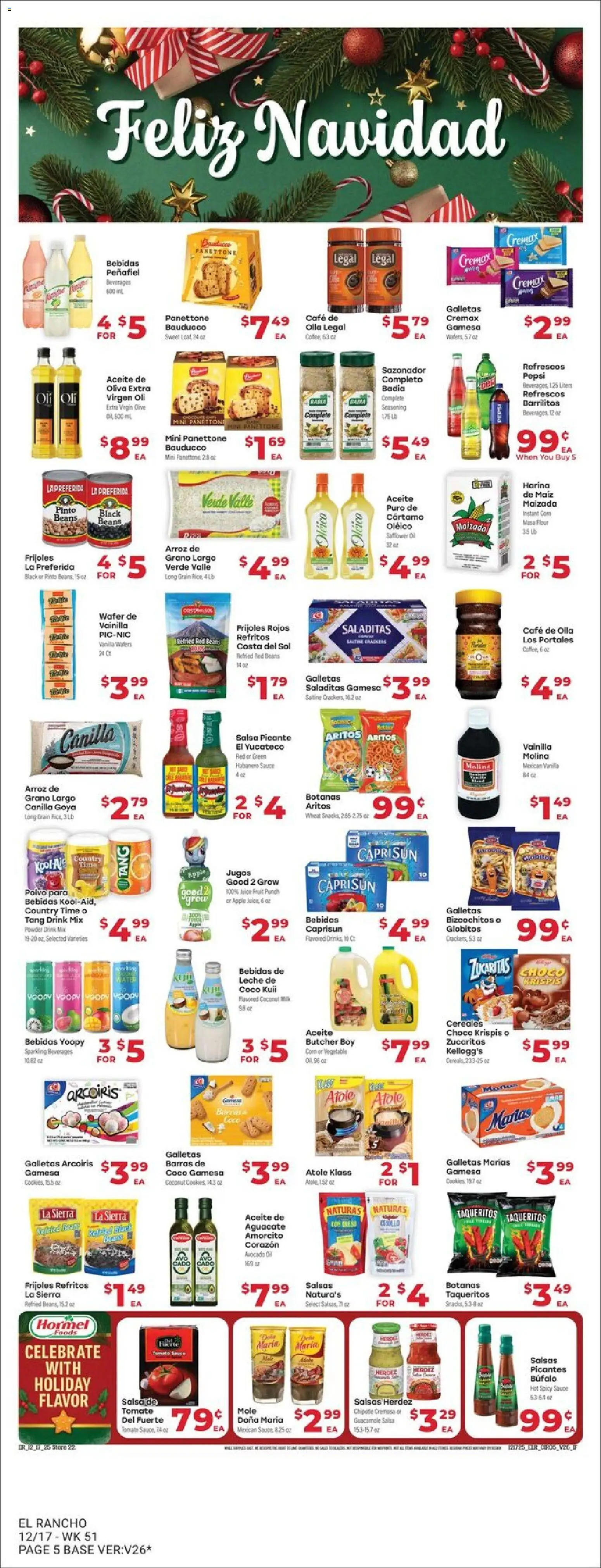 El Rancho Weekly Ad - valid from 17.12.2025 | Page: 5 | Products: Powder, Rice, Avocado, Sauce