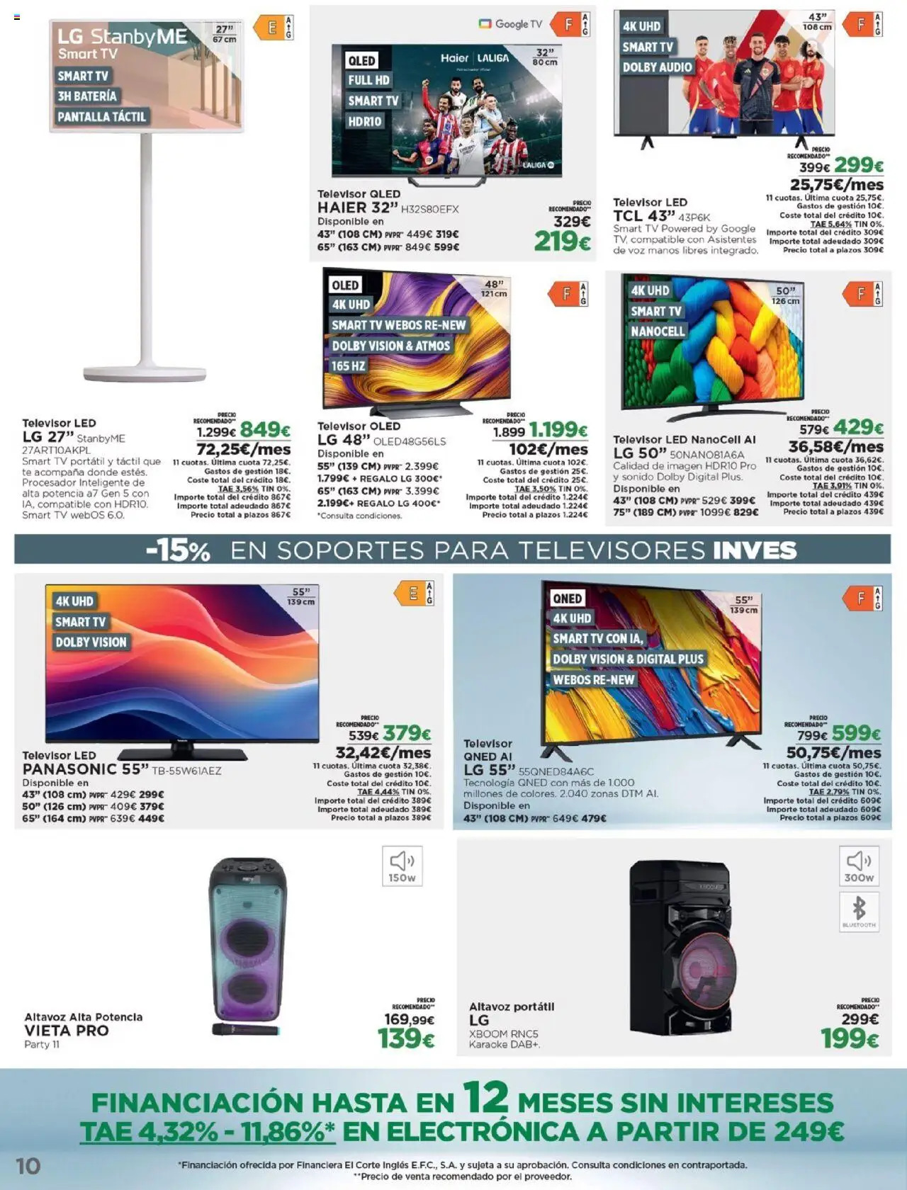 Nuevas ofertas de El Corte Inglés válidas en toda la República Mexicana desde el 06.10.2025. ¡Encuentra las mejores ofertas en El Corte Inglés - Catálogo Los Tecnoprecios! | Página: 10 | Productos: Audio, Té, Batería, Televisor