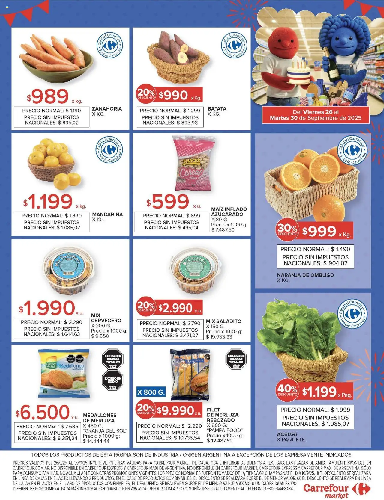 Carrefour Market catálogo │ válido desde el 26.09.2025 | Página: 16 | Productos: Teléfono, Acelga, Batata, Maiz