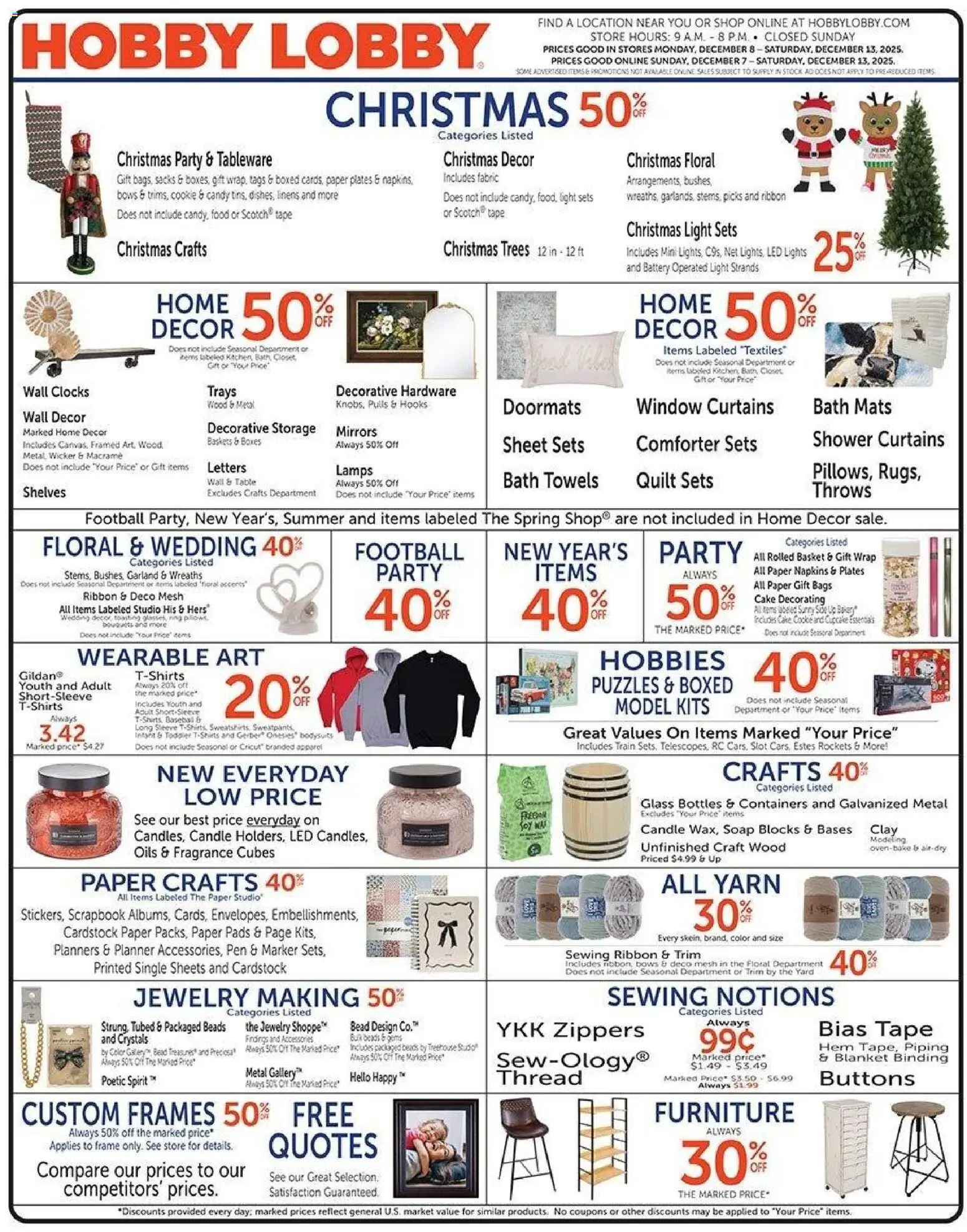 Hobby Lobby Weekly Ad - valid from 07.12.2025 | Page: 1