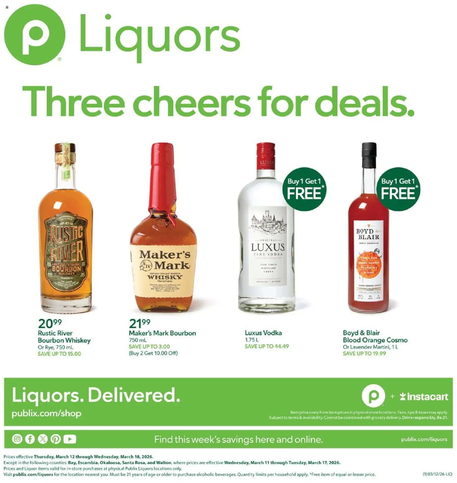 Publix Liquor Ad - valid from 12.03.2026 | Page: 1