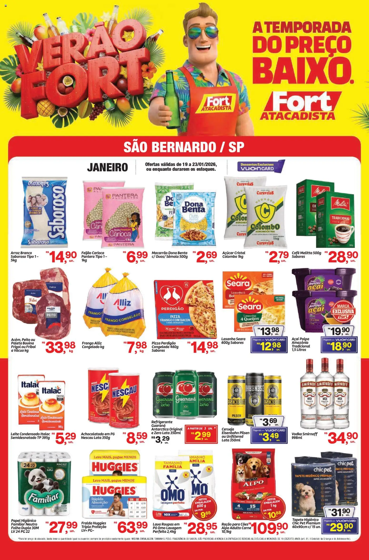 Fort Atacadista Folheto - válido de 19.01.2026 | Página: 1 | Produtos: Pó, Guaraná, Eisenbahn, Vodka