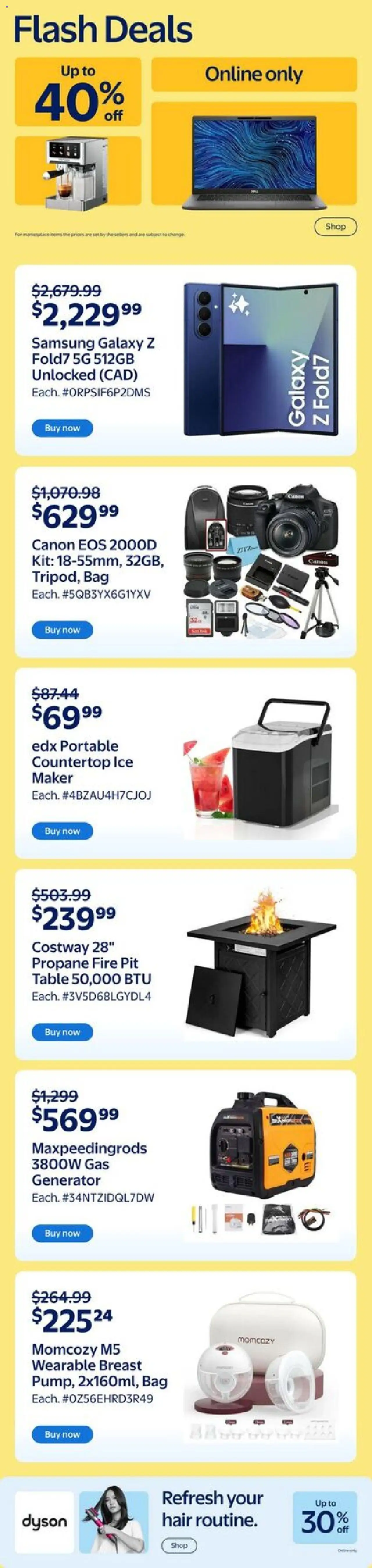 Walmart flyer valid from 25.09.2025 | Page: 3 | Products: Bag, Table