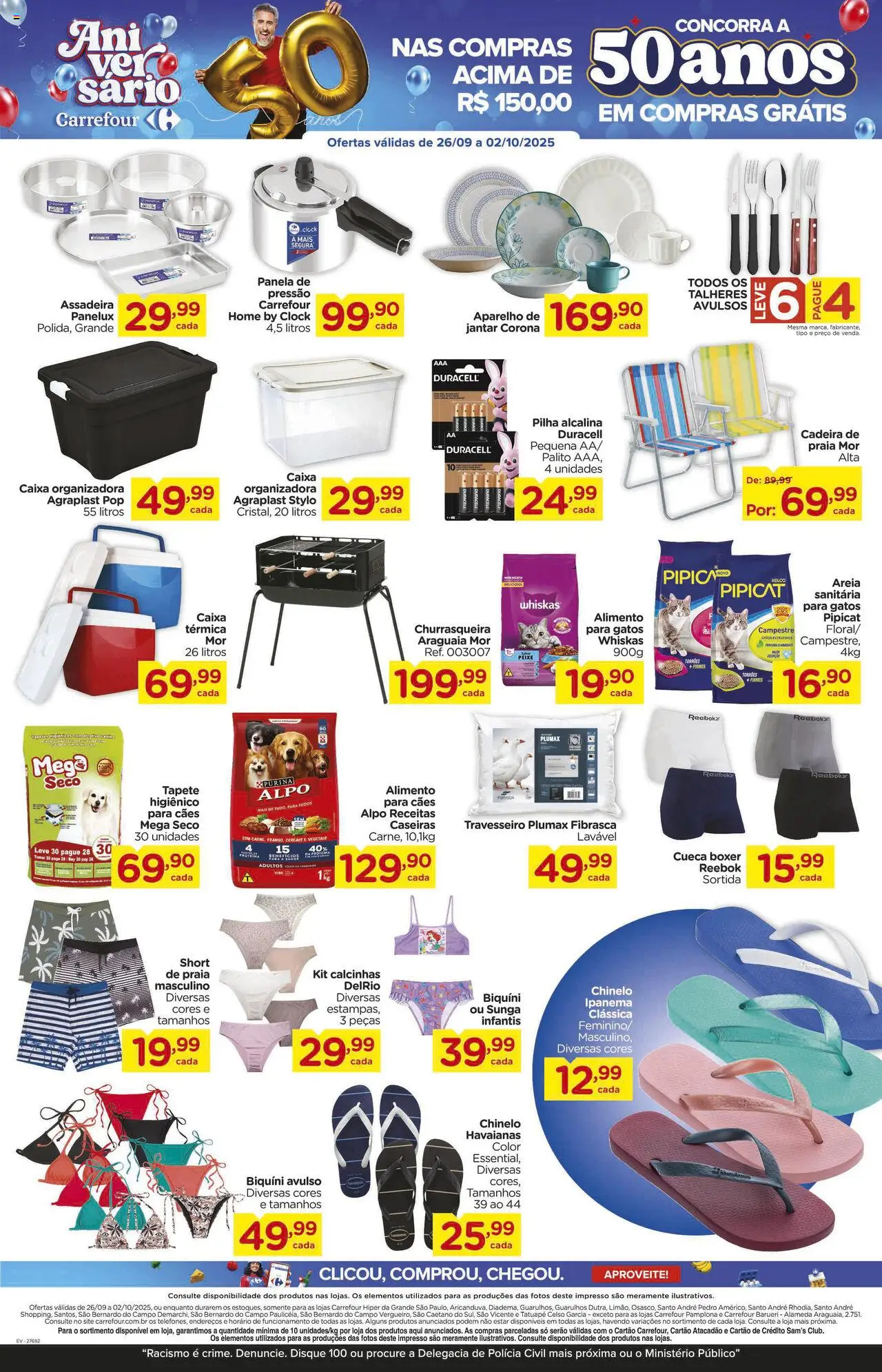 Carrefour Folheto - válido de 26.09.2025 | Página: 14 | Produtos: Areia, Biquíni, Cereais, Churrasqueira