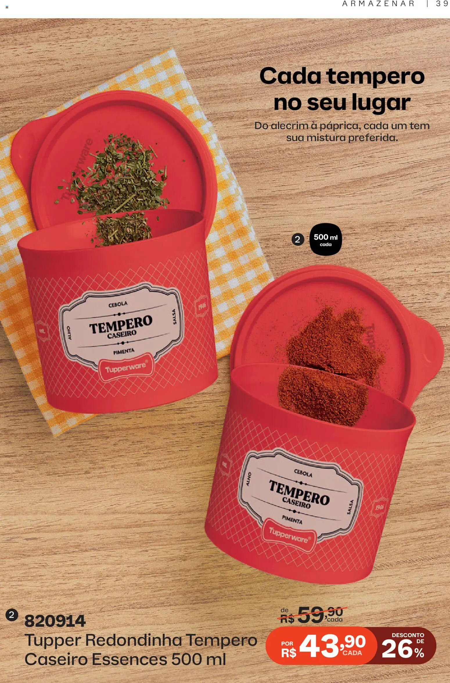 Tupperware Folheto - válido de 01.12.2025 | Página: 39 | Produtos: Cebola, Pimenta