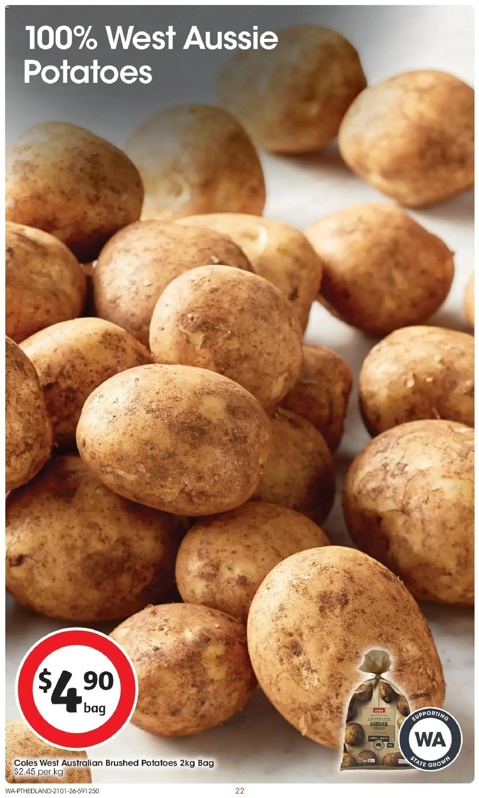 Coles catalogue - valid from 21.01.2026 | Page: 22 | Products: Potatoes, Bag