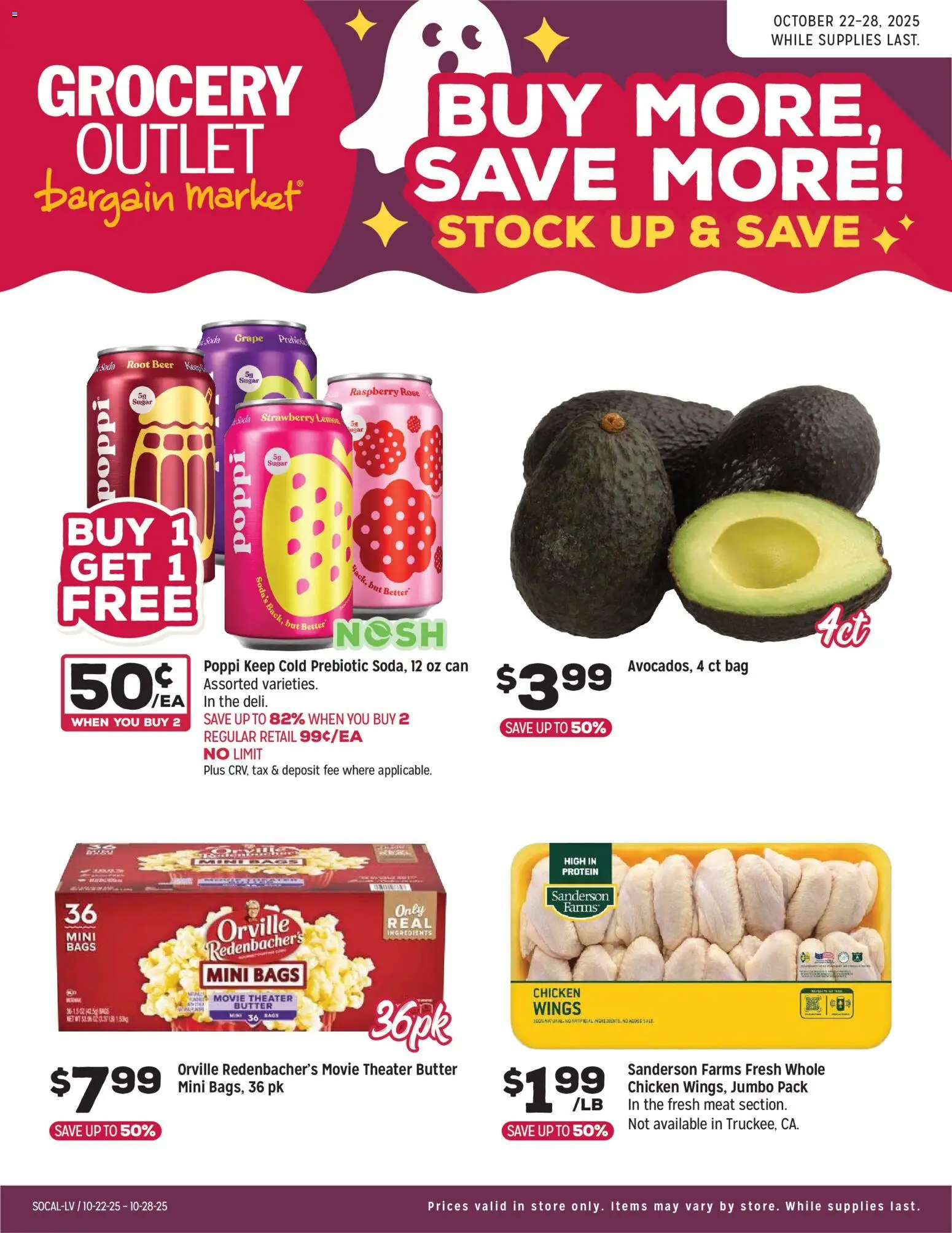 Grocery Outlet Weekly Ad - CA - valid from 22.10.2025 | Page: 2 | Products: Beer, Sugar, Lemon, Bag