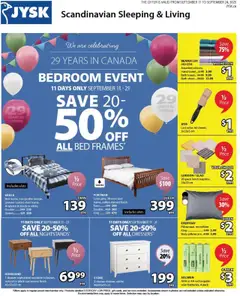 Preview of JYSK weekly flyer from shop JYSK valid from 11.09.2025