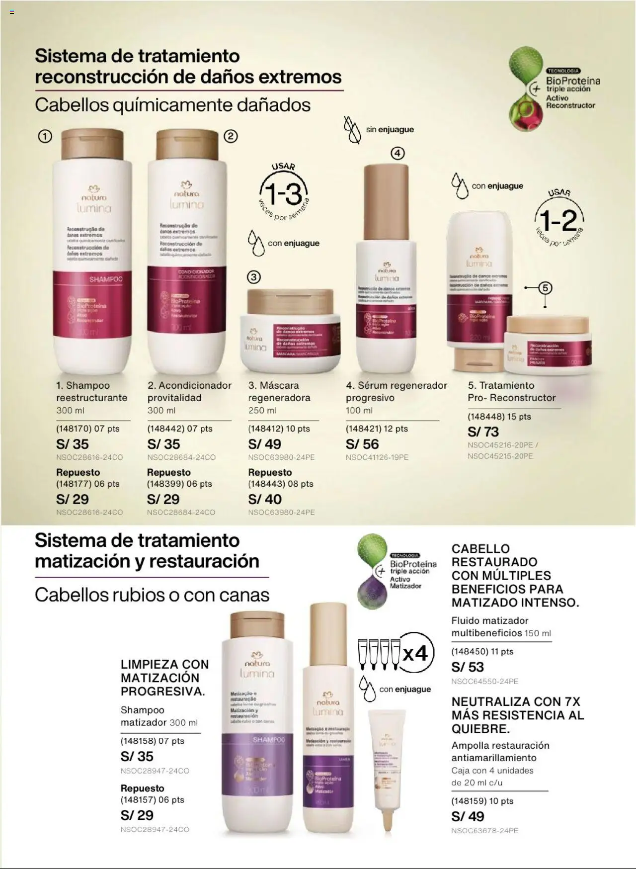 Catálogo Natura válido desde 03.09.2025 | Página: 127 | Productos: Máscara, Shampoo, Acondicionador, Caja